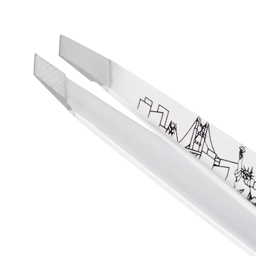 Tweezerman Exclusive 40th Birthday Slant Tweezer - Hair Removal Tweezers, Stainless Steel