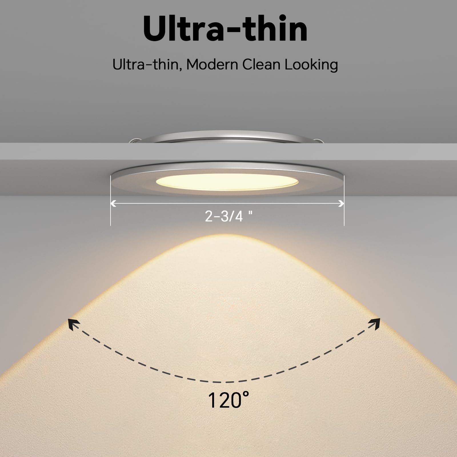 acegoo RV 2.75" Recessed LED Ceiling Light 12V Ultra-Thin Puck Light, Dimmable RV Lights Interior for Camper Van Truck Motorhome Boat Sailboat Roof Under Cabinet Lighting, 6 Pack (White,Cool White)