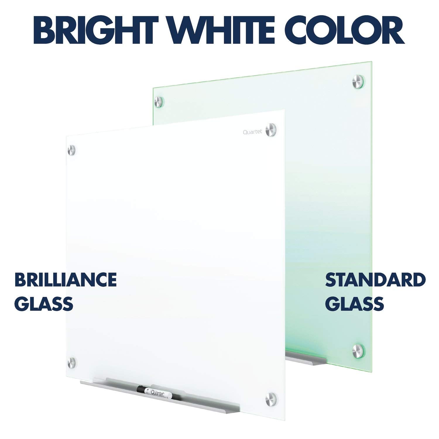 Quartet Dry Erase Board, Magnetic Whiteboard 36" x 24", Glass Board for Wall, Infinity, Brilliance White (G23624W)