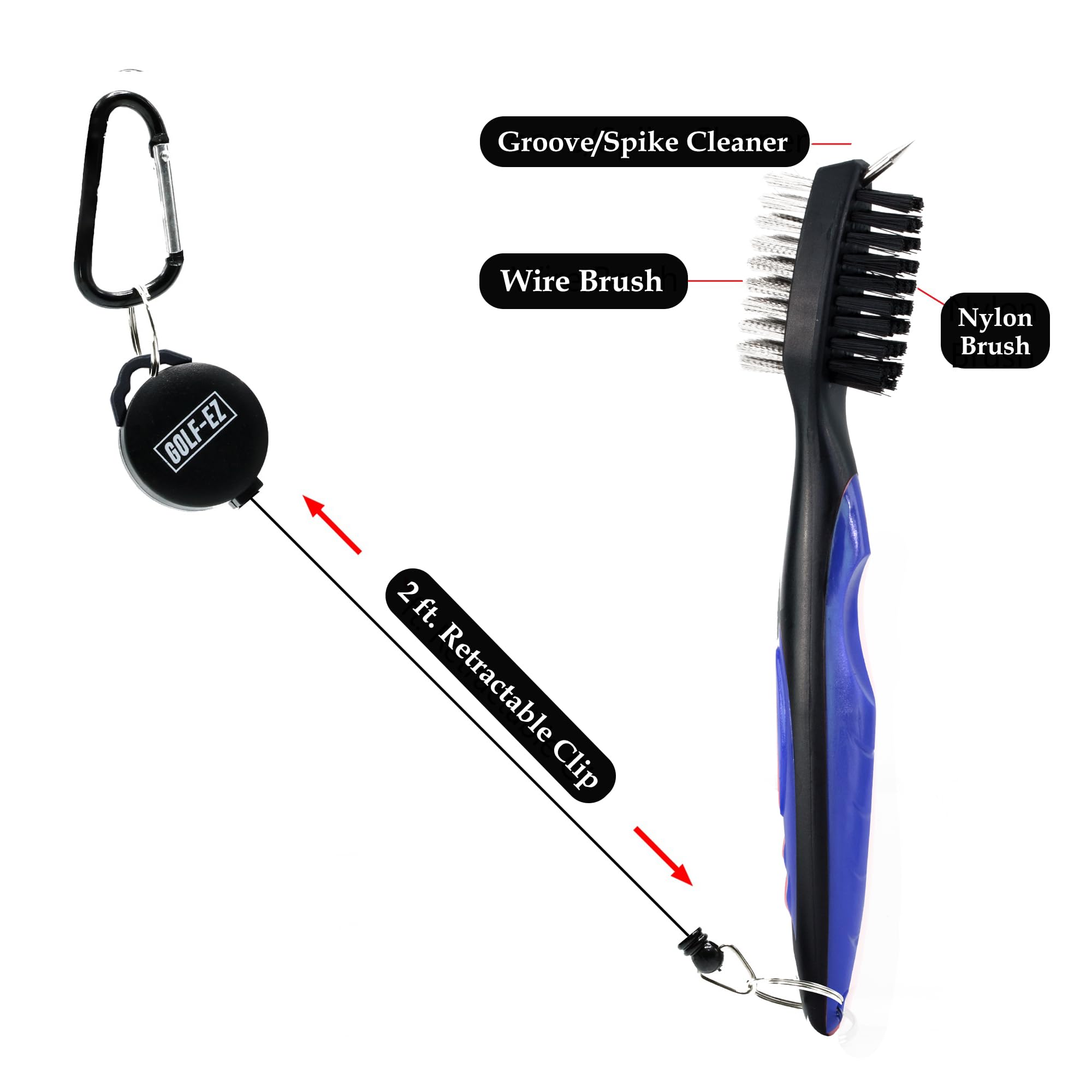 Golf Essentials Kit | Must-Have Accessories – Water Brush, Towel, Club Brush, Ball Marker, Divot Repair Tool, Ball & Tee Holder, Golf Gifts for Men & Women