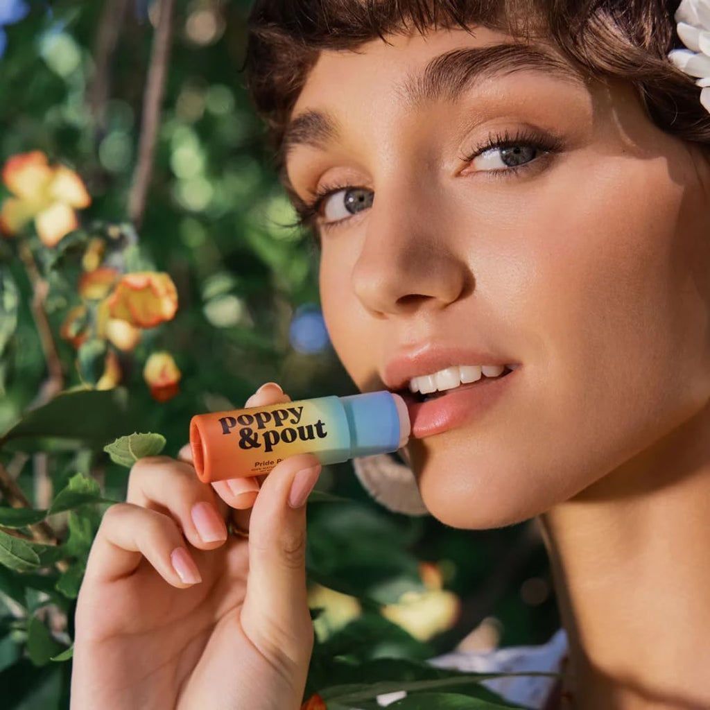 Poppy & Pout Blood Orange Mint Jumbo Lip Balm | All Natural Lip Balms & Moisturizers | Hydrates with Beeswax, Vitamin E, Organic Coconut Oil | Cruelty-Free | Lip Balm in Recyclable Cardboard Tube