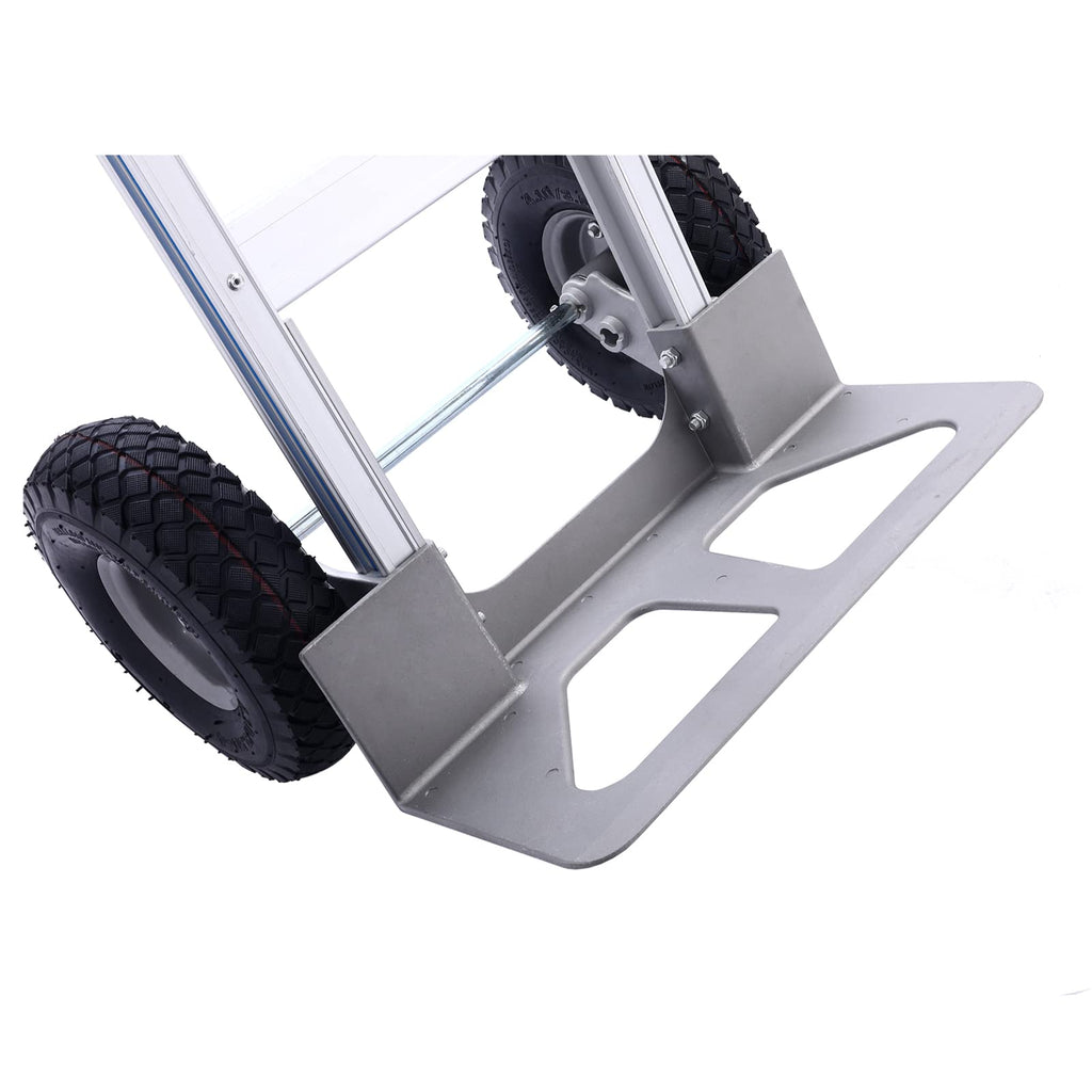 LEADALLWAY Hand Truck Aluminum Foldable Hand Cart with 6" Wheels 220 lbs Capacity
