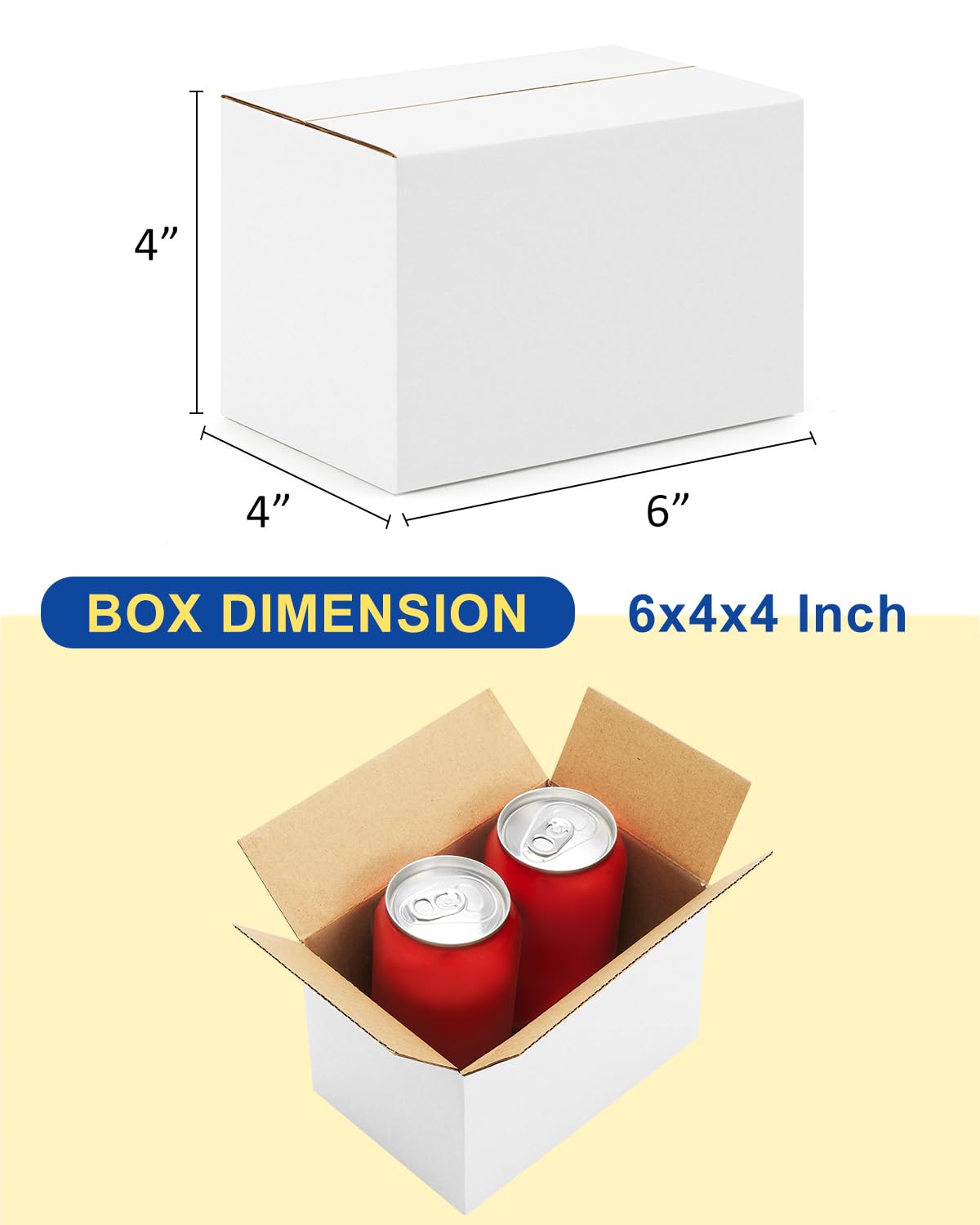 40-Pack-Small-Shipping-Boxes-6x4x4, Corrugated-Cardboard-Boxes-for-Packaging-Small-Business, Brown-Boxes-Mailers
