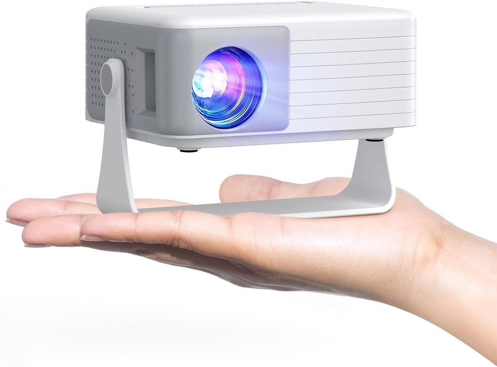 Mini Projector with WiFi and Bluetooth, AKIYO 2026 Upgraded Projector 1080P Full HD, 360° Rotating, Auto Keystone, Portable Projector for Home Theater/Outdoor, Compatible with iOS/Android/Laptop/PS5