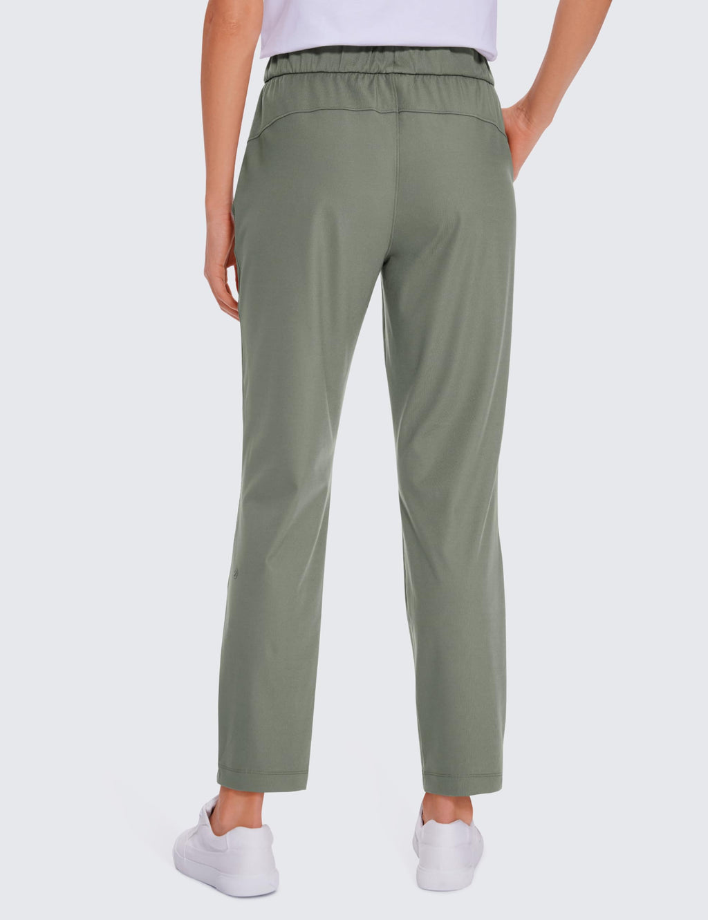 CRZ YOGA 4-Way Stretch Ankle Golf Pants for Women 27" - Casual Dress Work 7/8 Sweatpants with Pockets