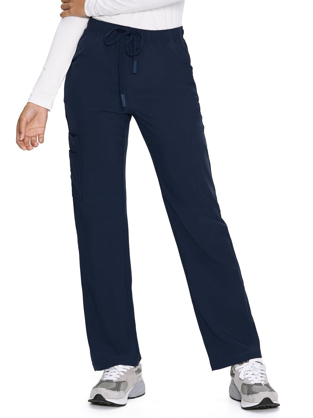 COZYFIT Straight Leg Scrub Pants for Women, Drawstring Soft Stretch, Anti-Wrinkle Women's Scrub Pants with 6 Pockets