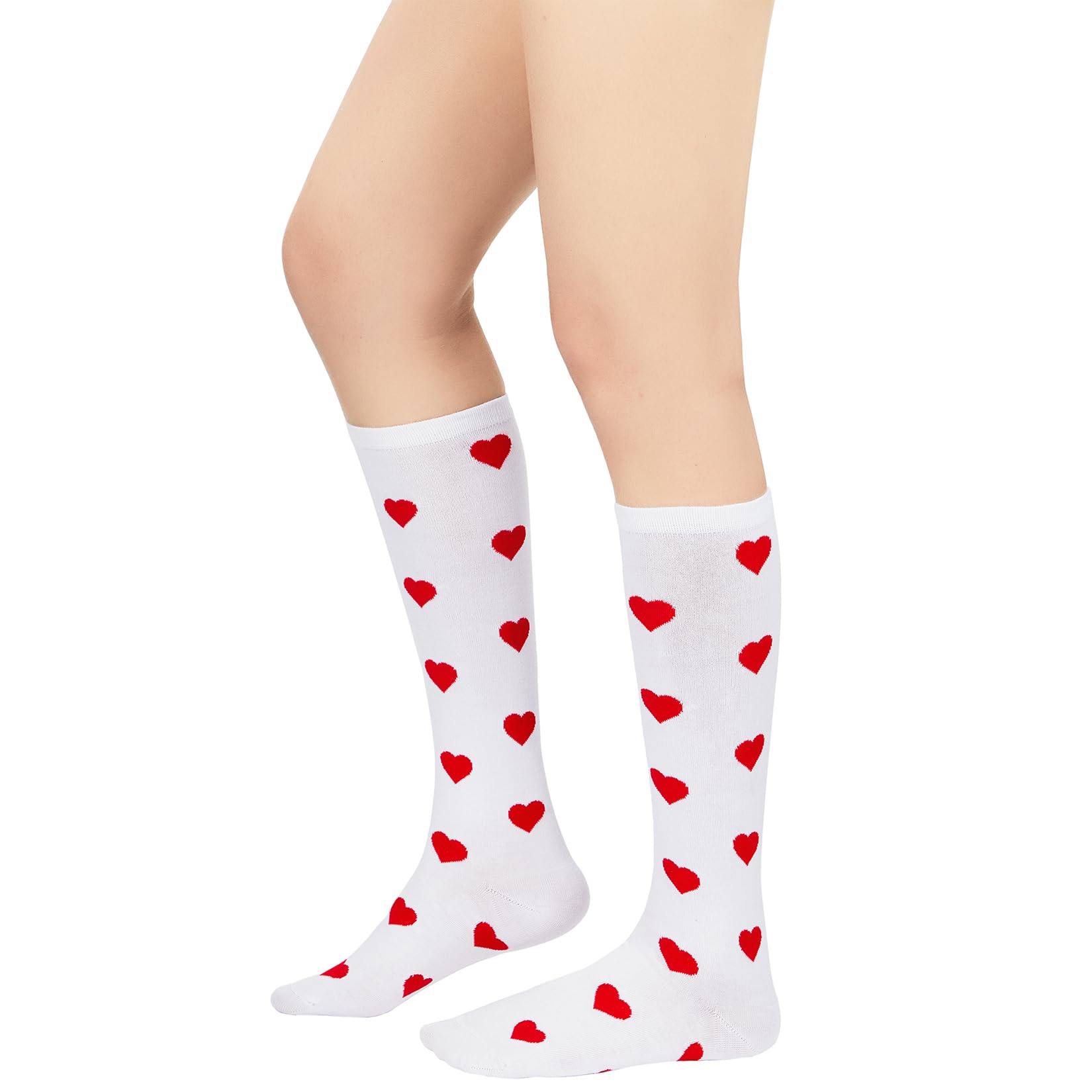 Century Star Knee High Striped Socks for Women - Long Thin Tube Sports Thigh High Socks Tall Stockings