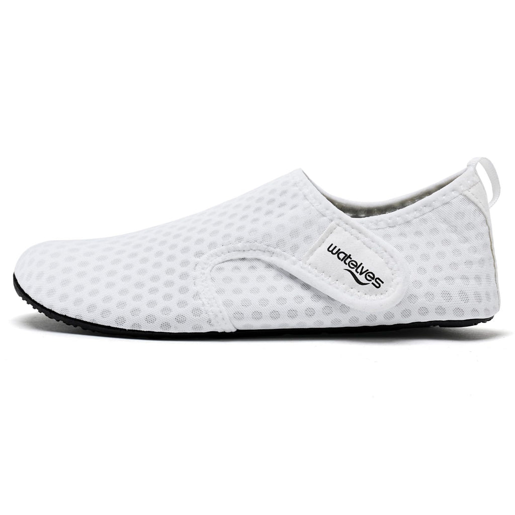 WateLves Water Shoes for Women Men Swim Beach Aqua Socks Quick Dry Barefoot House Slippers Travel Shoes with Adjustable Magic Tape for Pool Diving Boating Yoga Surf