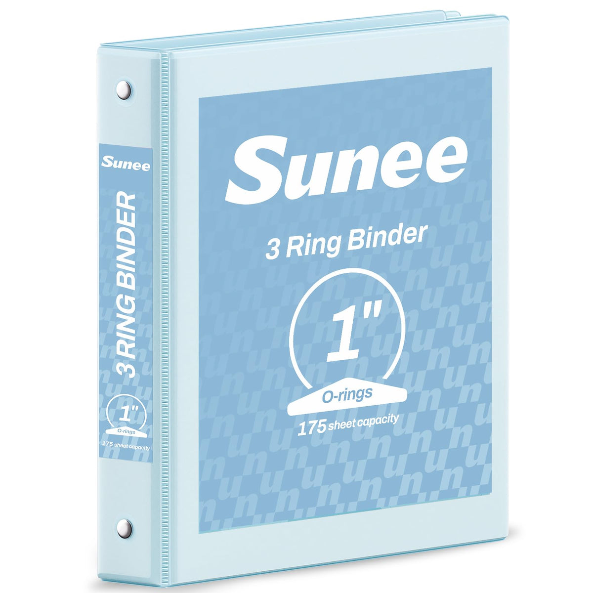 SUNEE 3 Ring Binder 1/2 Inch 1 Pack, Clear View Binder Three Ring PVC-Free (Fit 8.5x11 Inches) for School or Office Supplies, Black