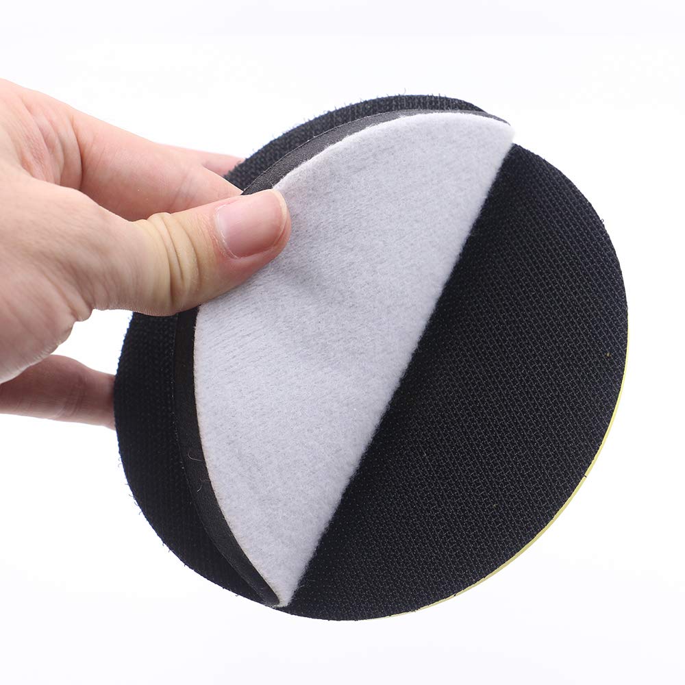 5 Pack 5 Inch 8 Holes Soft Density Interface Pads Hook and Loop 5" Sponge Cushion Buffer Backing Pad (Set of 5)