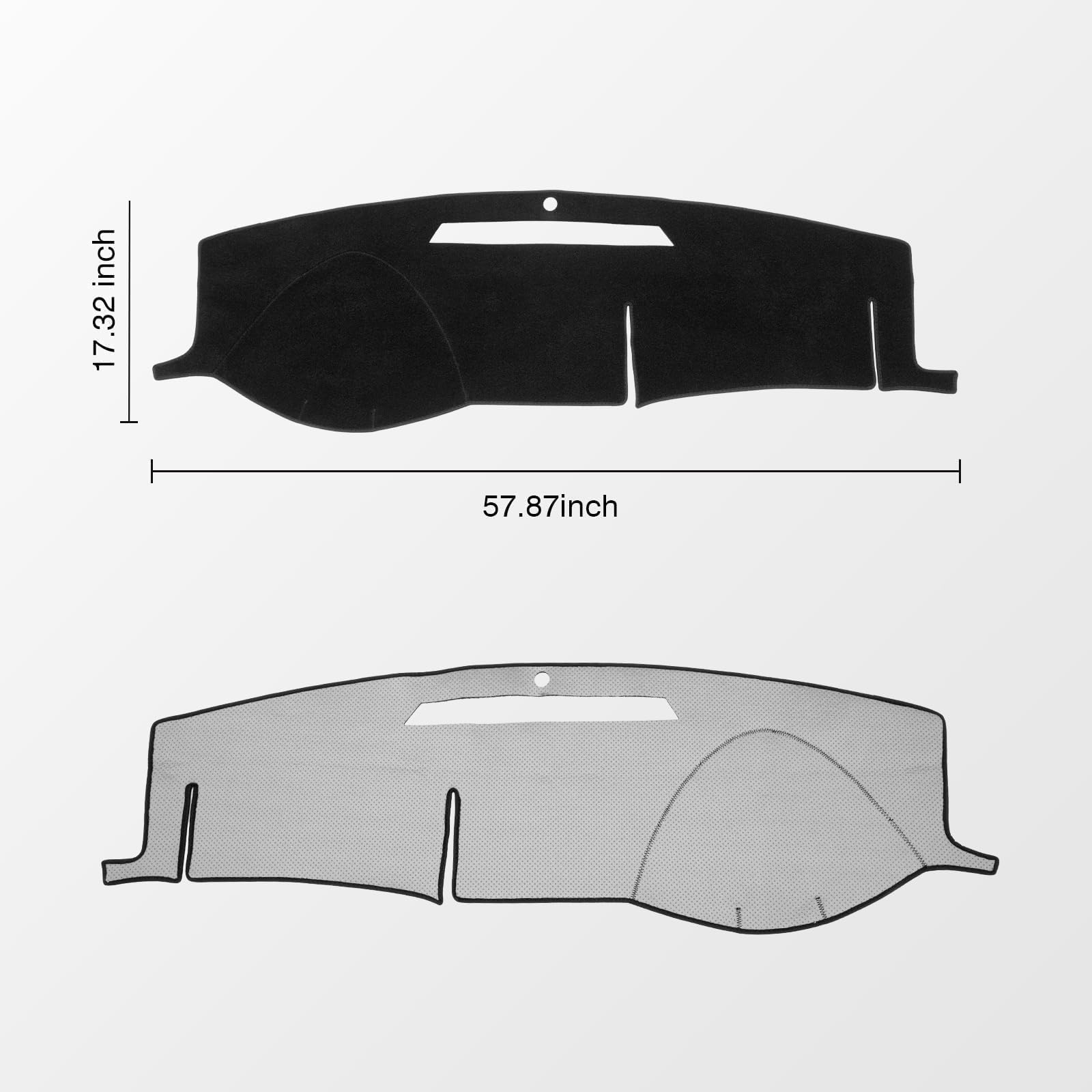 KUST Black Dash Cover for Ford Ranger 1995-2011/Ford Explorer 1995-2001/Mazda B2300 B2500 B3000 B4000 1995-2008/Mercury Mountaineer 1997-2001 Polyester Dashboard Cover Accessories for Ranger