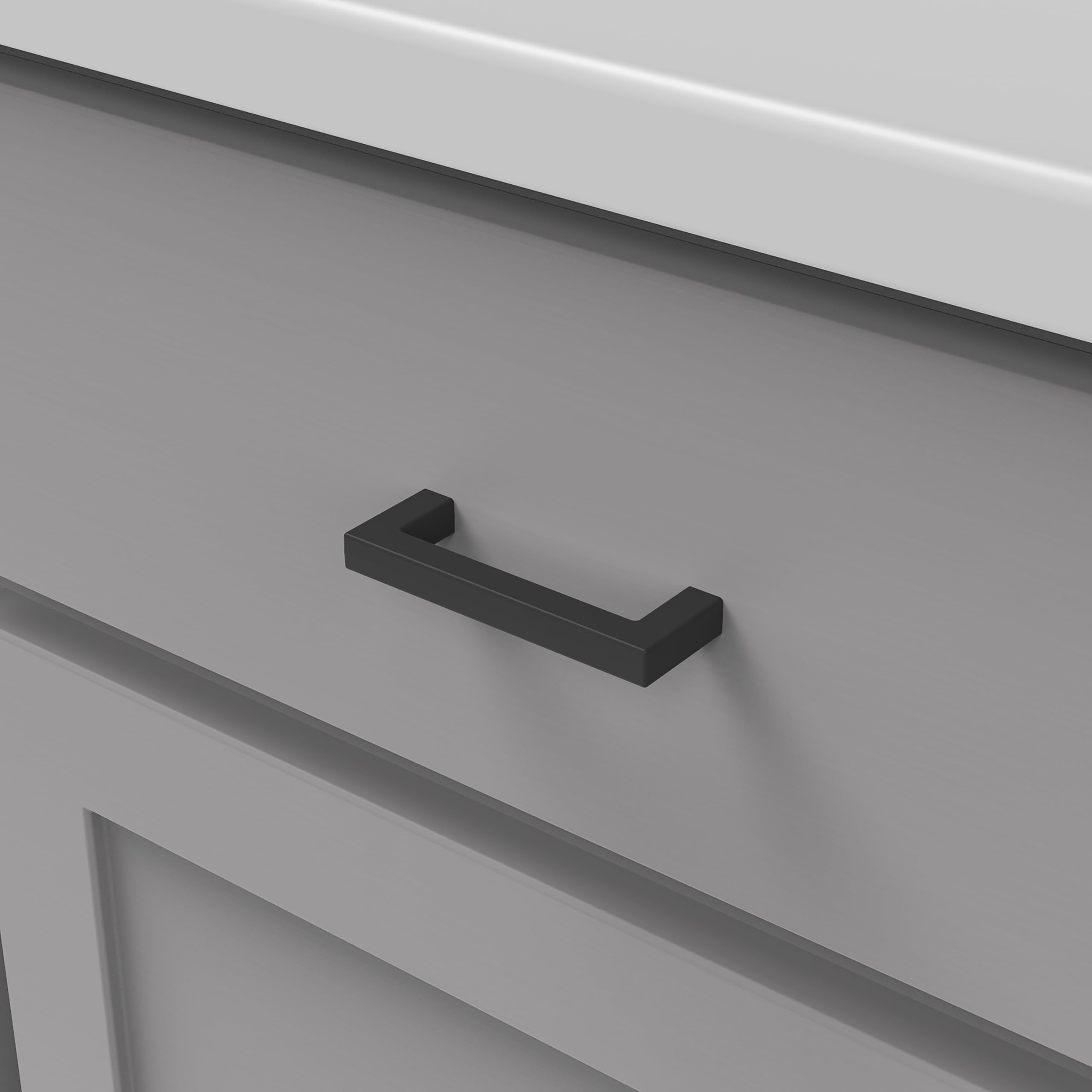 Hickory Hardware Solid Core Kitchen Cabinet Pulls, Luxury Cabinet Handles, Hardware for Doors & Dresser Drawers, 3 Inch Hole Center, Brushed Golden Brass, Skylight Collection (Pack of 1)