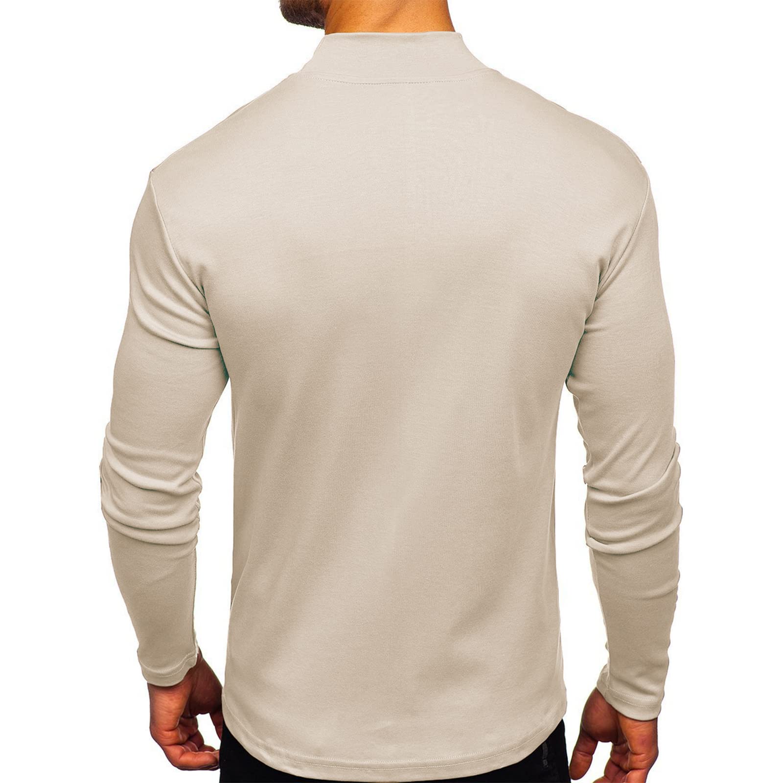 Rela Bota Mens Half Turtleneck Long Sleeve Pullover Basic Designed Undershirt Stretch Slim Fit Sweaters