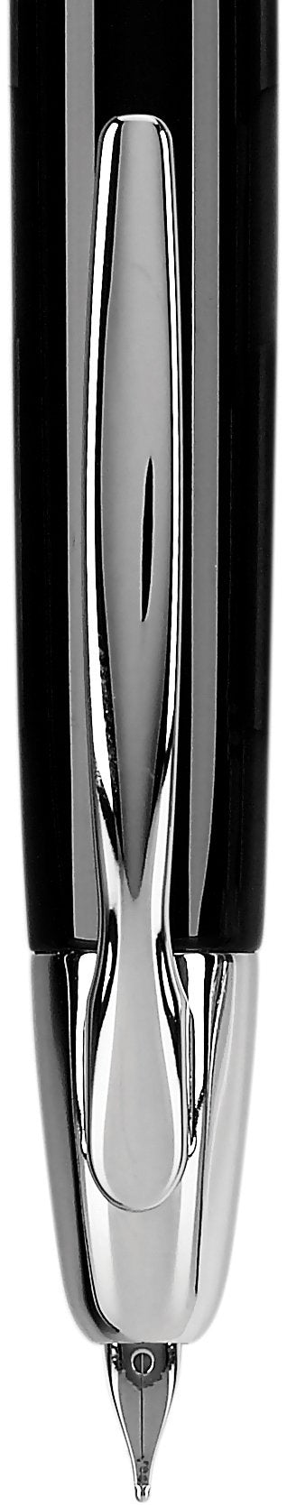 PILOT Vanishing Point Collection Refillable & Retractable Fountain Pen, Black Carbonesque Barrel with Rhodium Accents, Blue Ink, Medium Nib (60246)