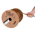 TRUE CABLE Cat6 Direct Burial Bulk Ethernet, Gel Filled, Unshielded, 500ft, Black, Outdoor OSP Jacket, Waterproof, UV Resistant, 23AWG Solid Bare Copper, 550MHz, PoE++ (4PPoE)