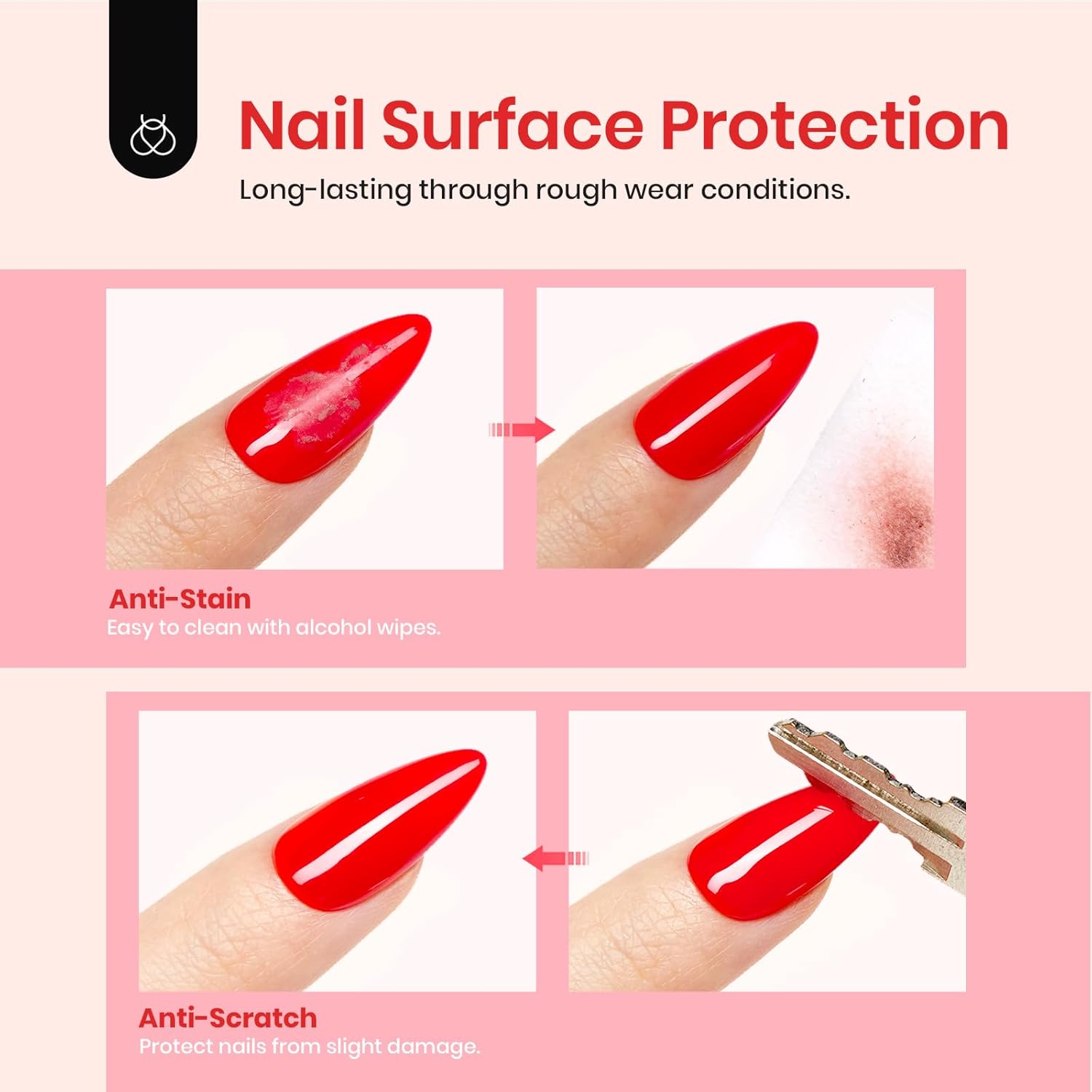 Beetles 2Pcs 15ml Gel Base and Top Coat Set - Upgrade No Wipe Extra Glossy Top Coat Finish for Gel Nail Polish, Soak Off UV/LED Lamp Needed, Essentials for Long-Lasting Manicure Kit
