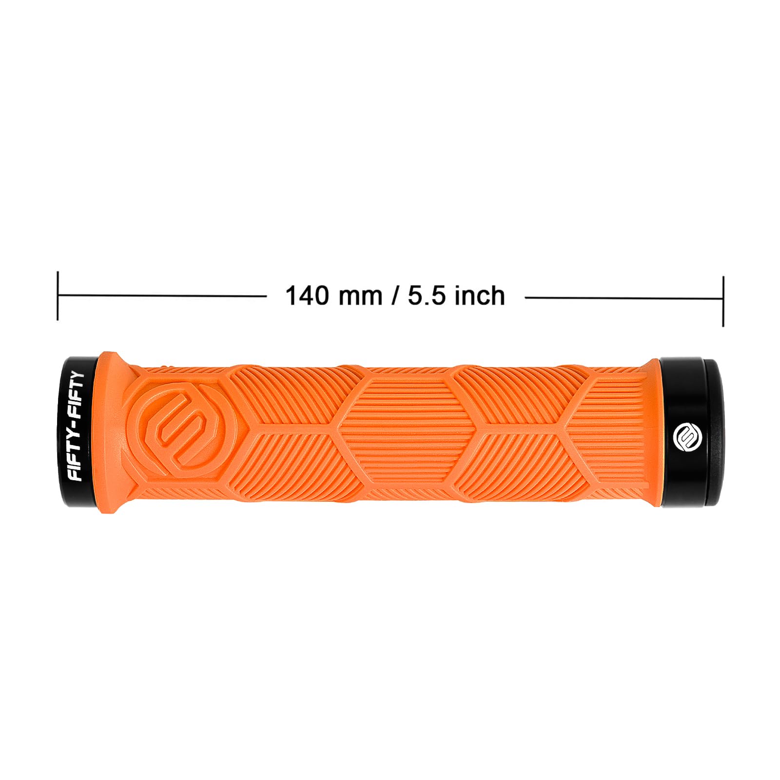 FIFTY-FIFTY Double Lock-On Mountain Bike Grips, Bicycle Handlebar Locking Grips, Non-Slip MTB Handle