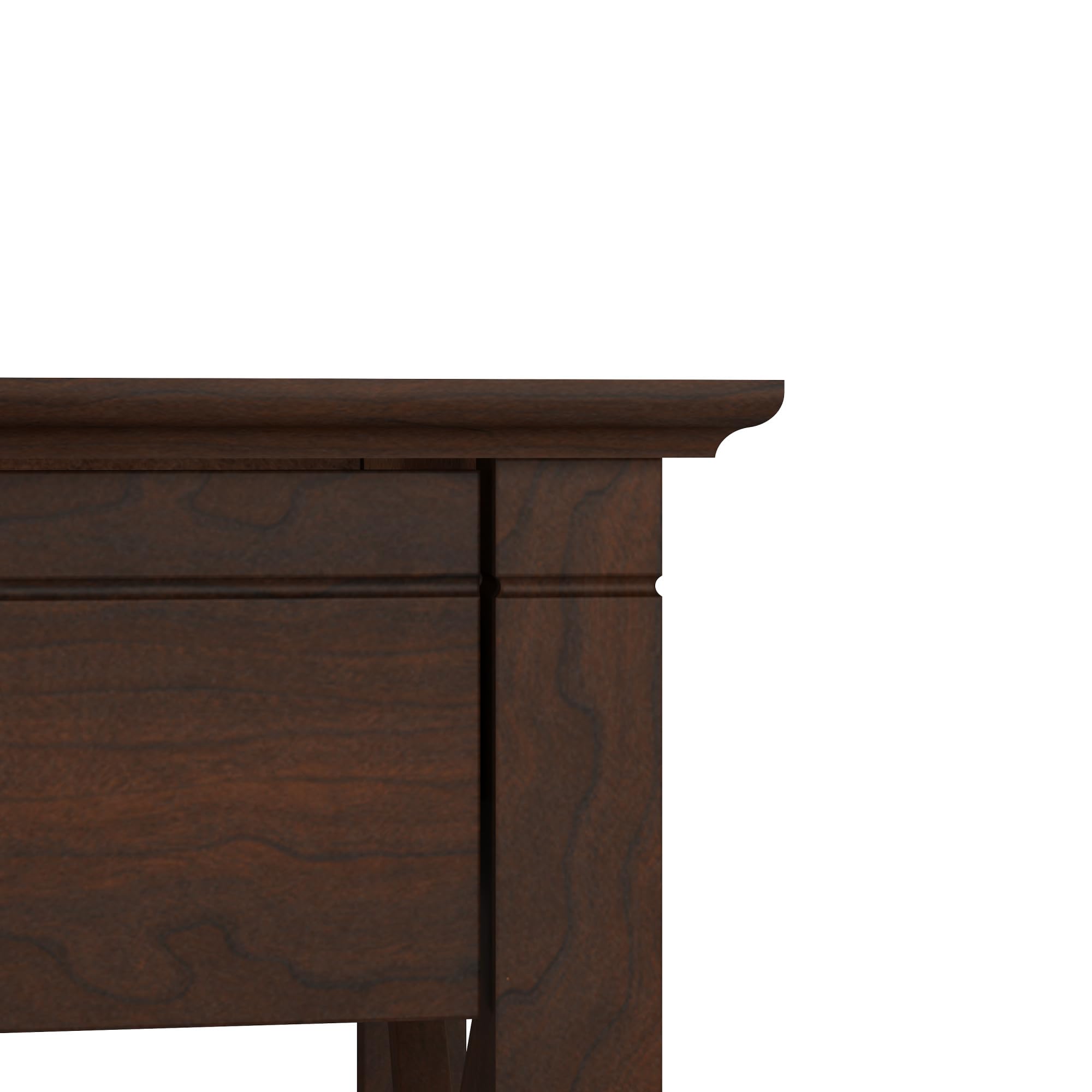 Bush Home Key West 60W Modern Farmhouse L Shaped Desk in Bing Cherry, 60-Inch Corner Computer Table for Home Office Workspace