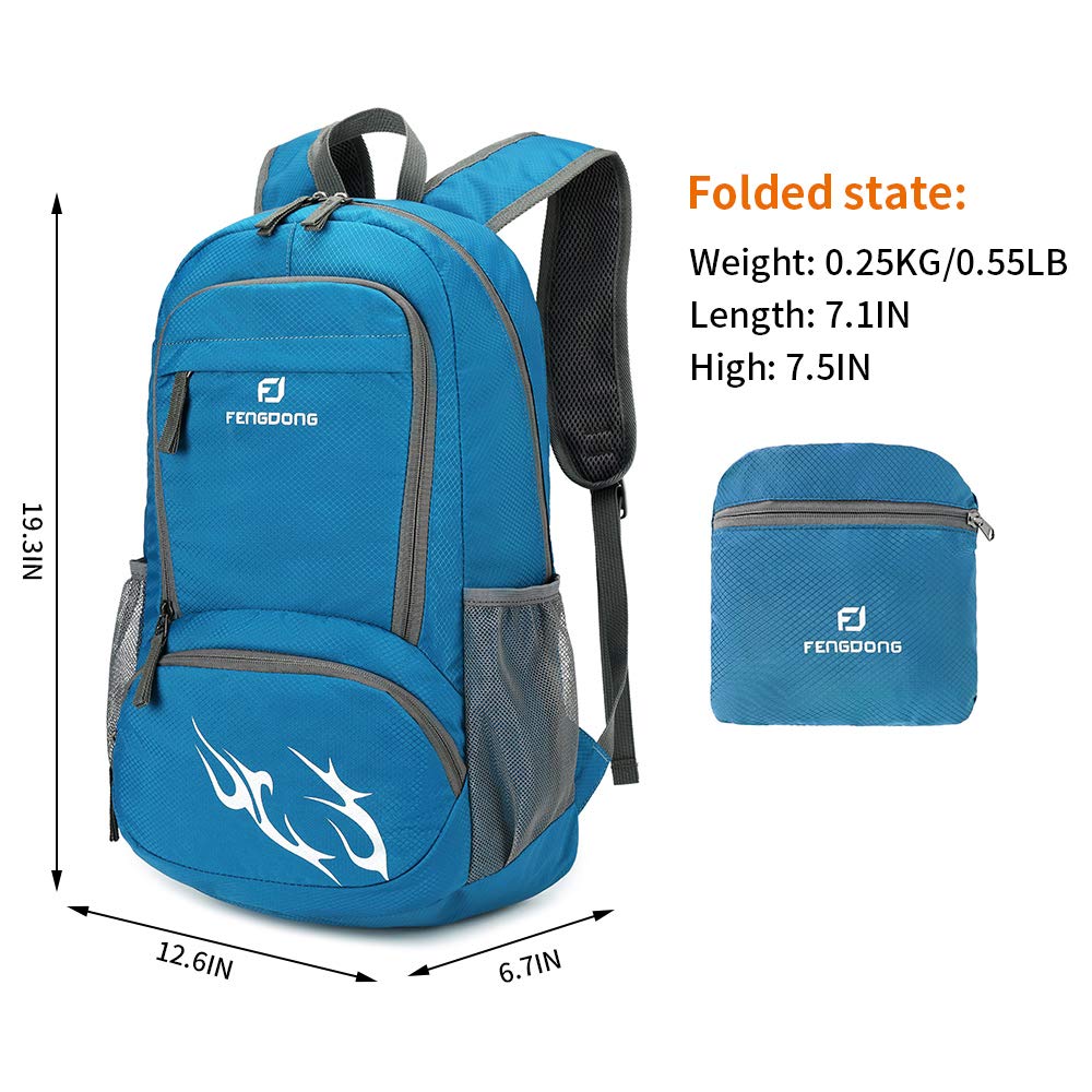 FENGDONG 35L Lightweight Foldable Waterproof Packable Travel Small Hiking Backpack Daypack for men women