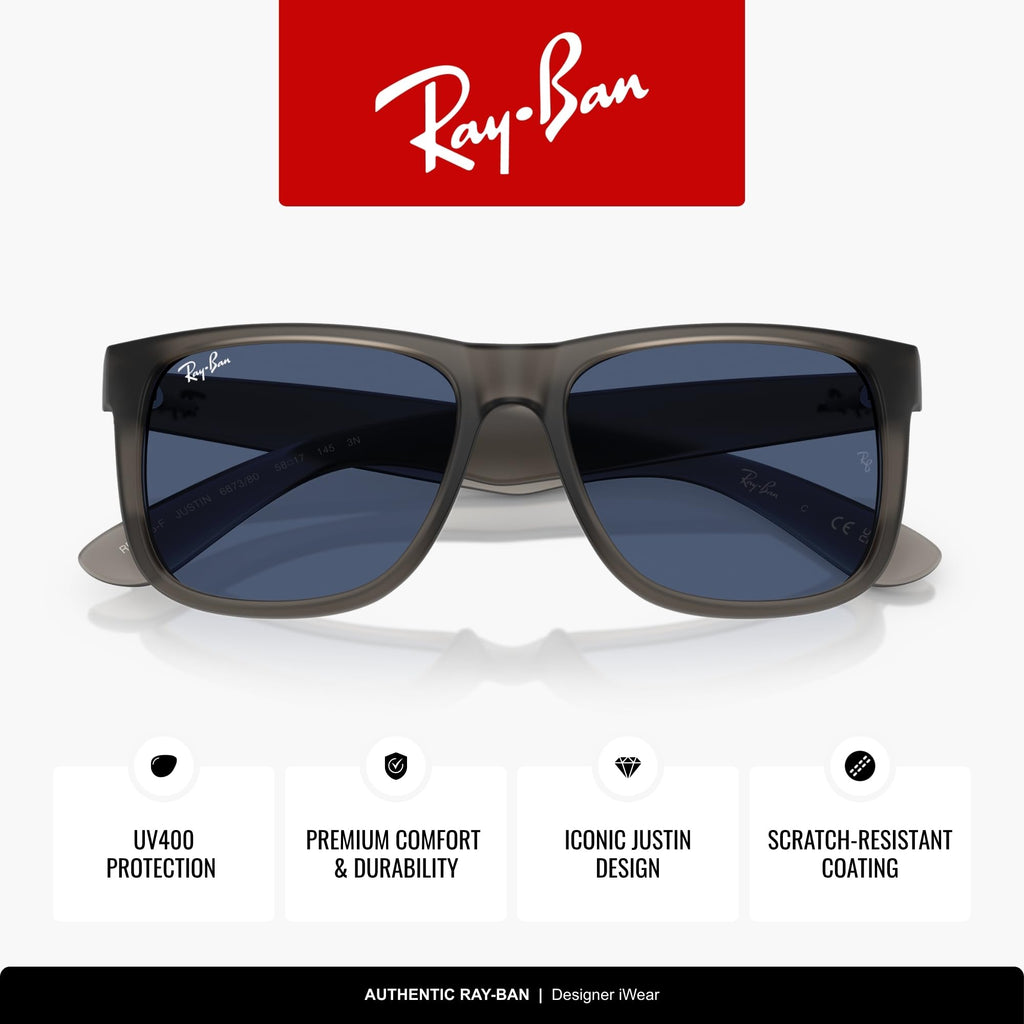 Ray-Ban RB4165F Justin Classic Square Sunglasses for Men