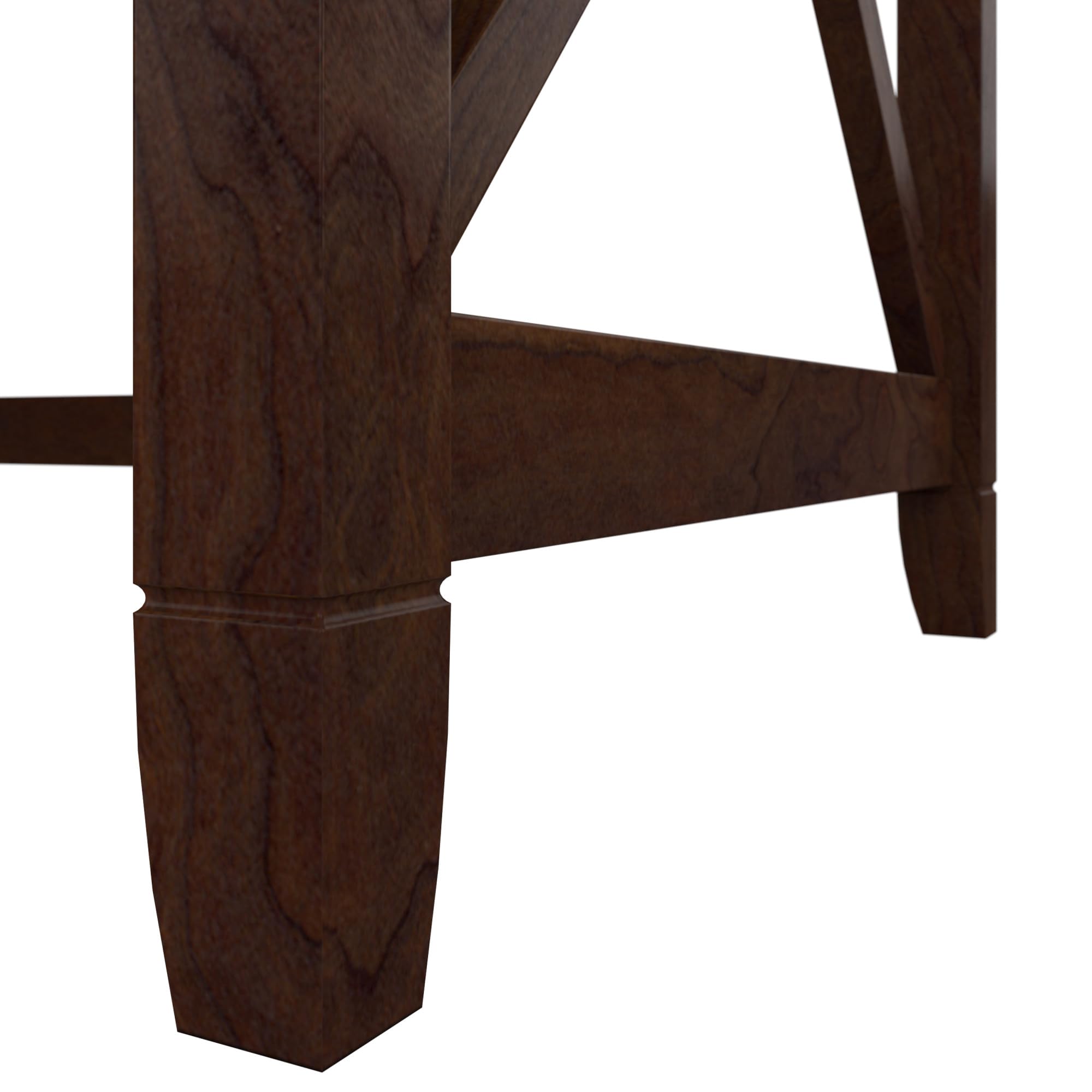 Bush Home Key West 60W Modern Farmhouse L Shaped Desk in Bing Cherry, 60-Inch Corner Computer Table for Home Office Workspace