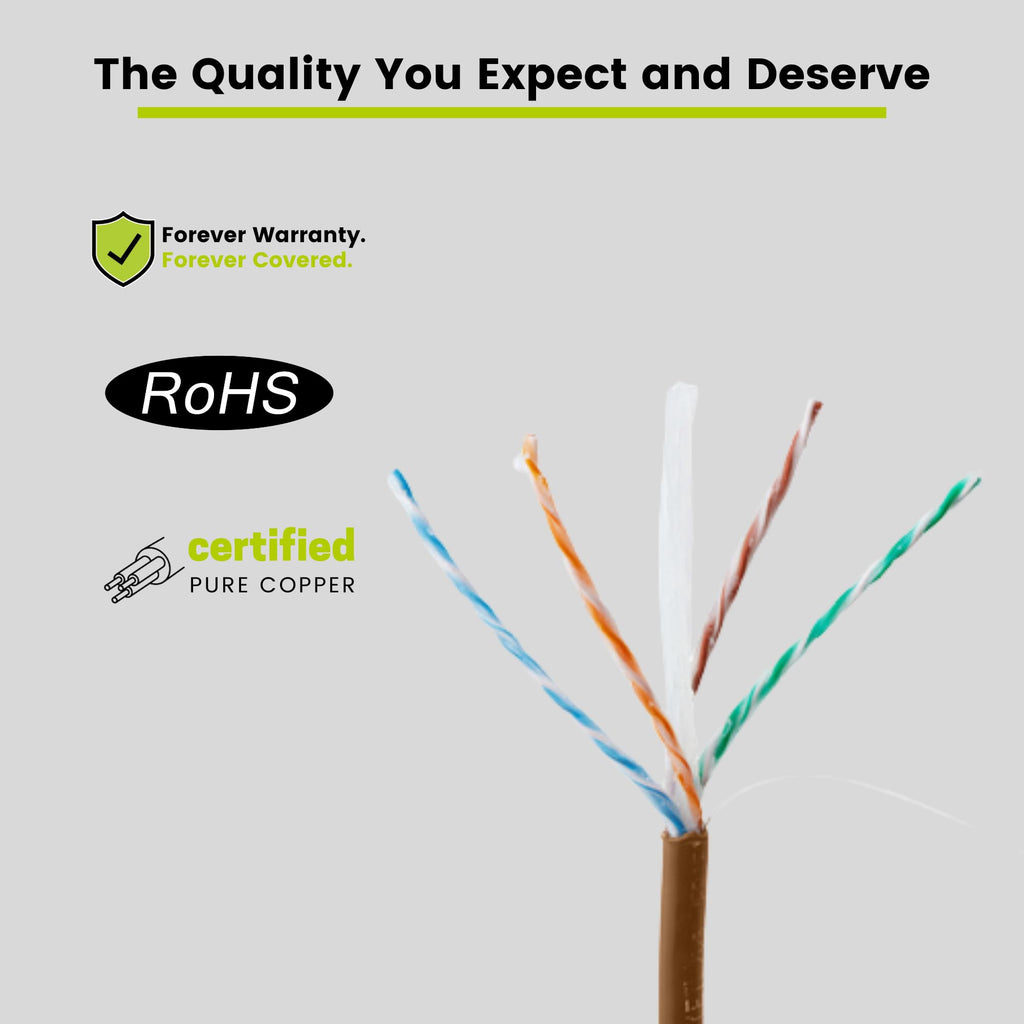 TRUE CABLE Cat6 Direct Burial Bulk Ethernet, Gel Filled, Unshielded, 500ft, Black, Outdoor OSP Jacket, Waterproof, UV Resistant, 23AWG Solid Bare Copper, 550MHz, PoE++ (4PPoE)