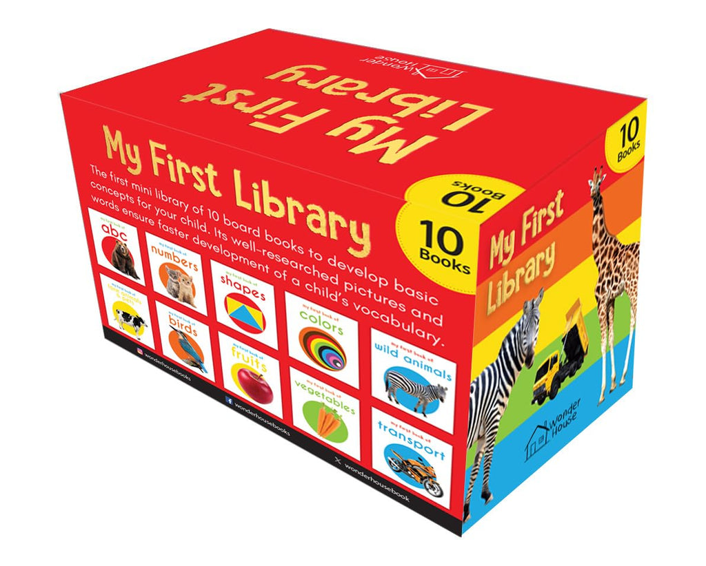 My First Library: Boxset of 10 Board Books for Kids