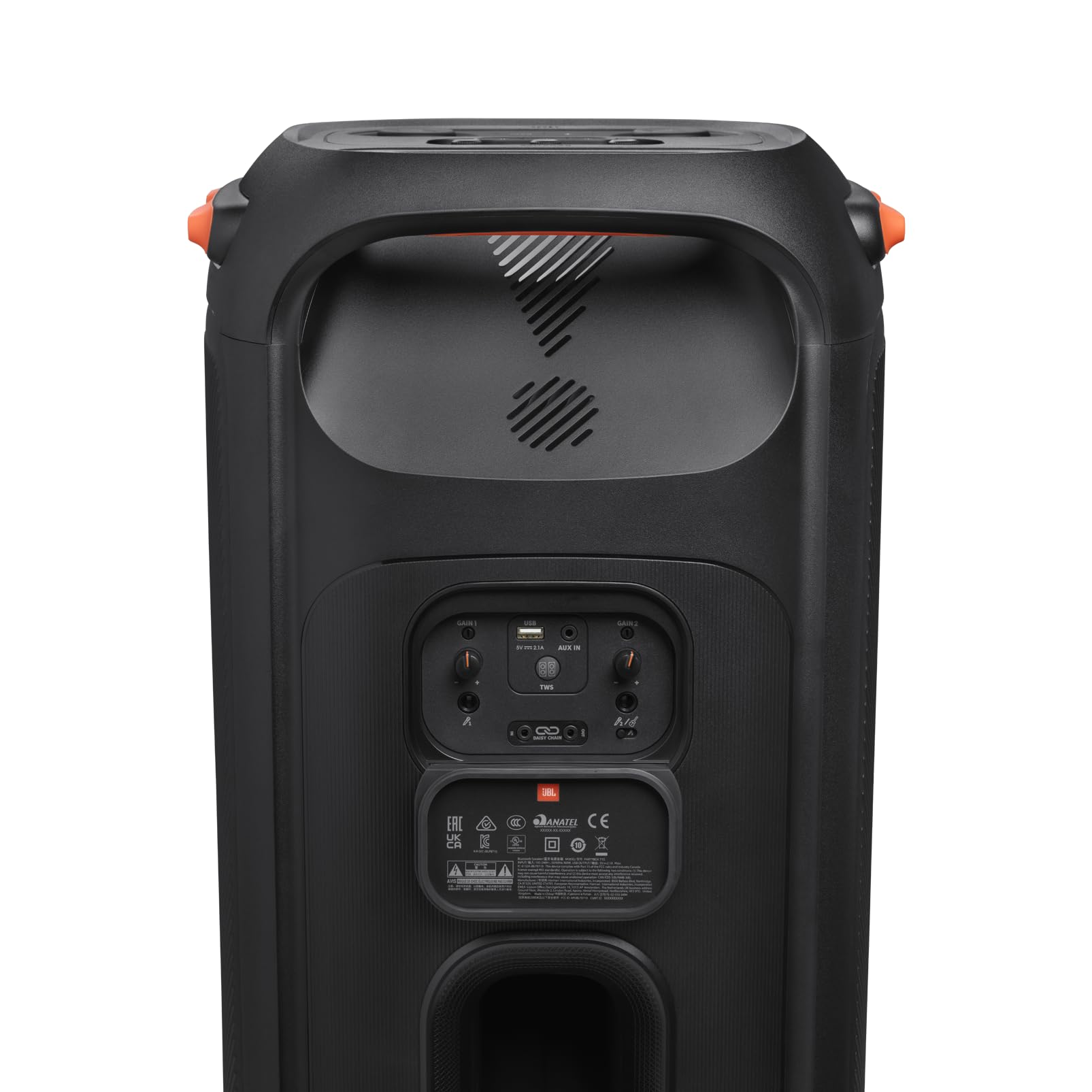 JBL PartyBox 710 -Party Speaker with Powerful Sound, Built-in Lights and Extra Deep Bass, IPX4 Splash Proof, App/Bluetooth Connectivity, Made for Everywhere a Handle Wheels (Black)