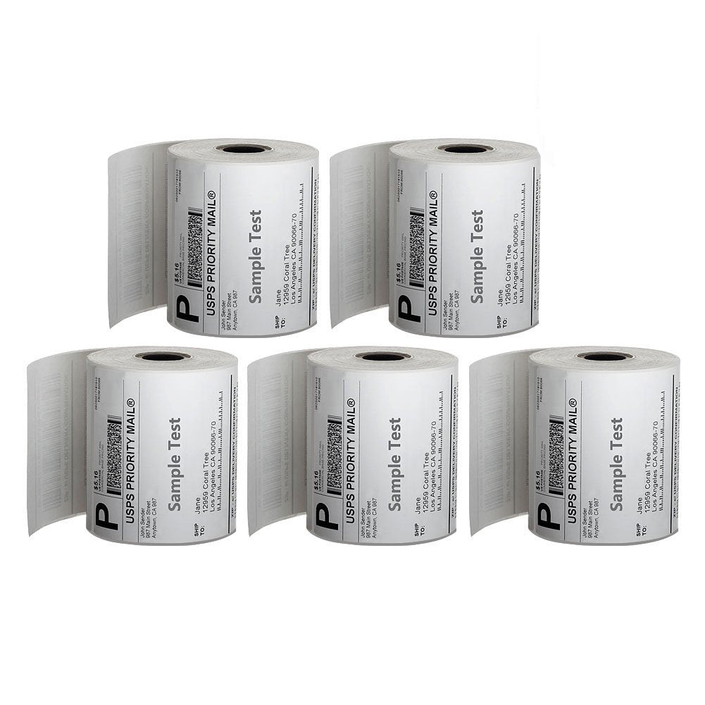 FungLam 2 Rolls 4x6 Direct Thermal Shipping Labels, 250 Labels/Roll, 1'' Core, Compatible Zebra 2844 ZP-450 ZP-500 ZP-505