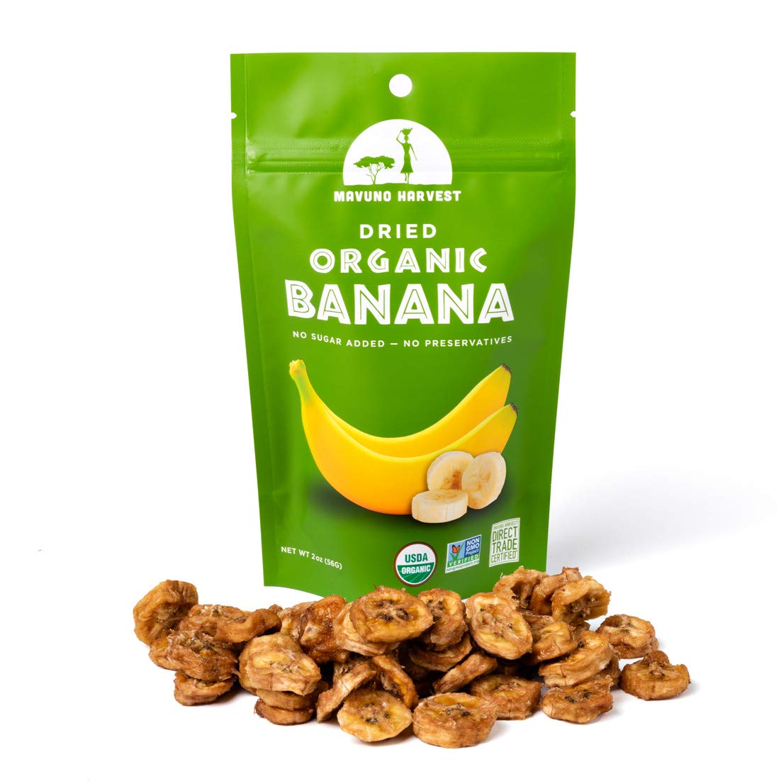 Mavuno Harvest Organic Dried Fruit Variety Pack | Dried Mango, Papaya, Pineapple, Banana, Jackfruit, & Tropical Mix | Healthy, Vegan, No Sugar Added, Non GMO Snacks for Kids & Adults | 2 Ounce, 6 Pack