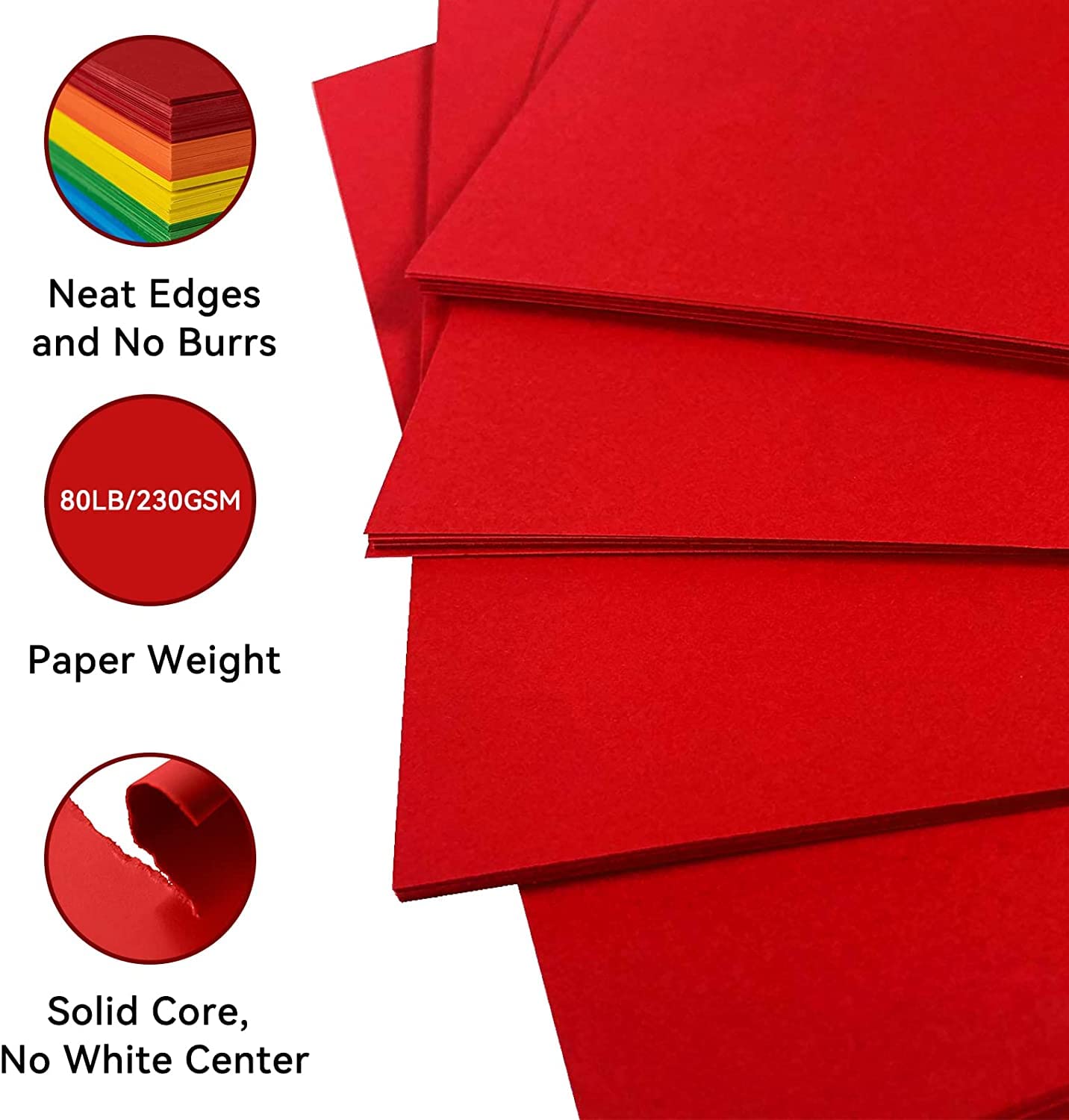 Black Cardstock 50 sheets, 12” x 12” Cardstock Paper Bulk Construction Paper,250GSM Card Stock Printer Paper Scrapbooking Supplies for Diy Crafts Cricut Card Making (Black)