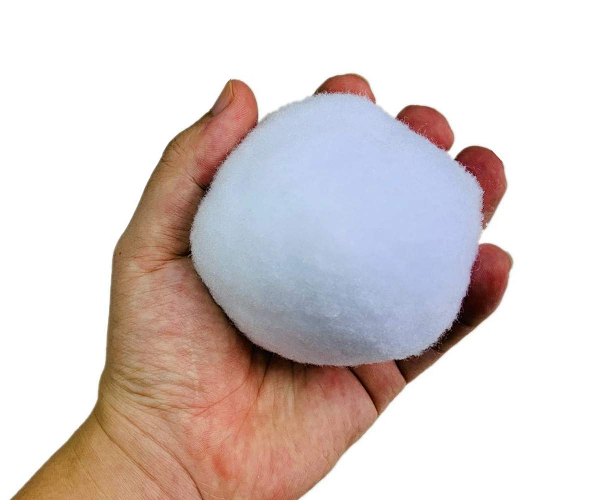 Supoice 30 Pack Snow Fight Balls 3 Inch Large Size Christmas & Winter Holiday Realistic Fake Snow Toys for Indoor & Outdoor Snow Fight & Toss Game