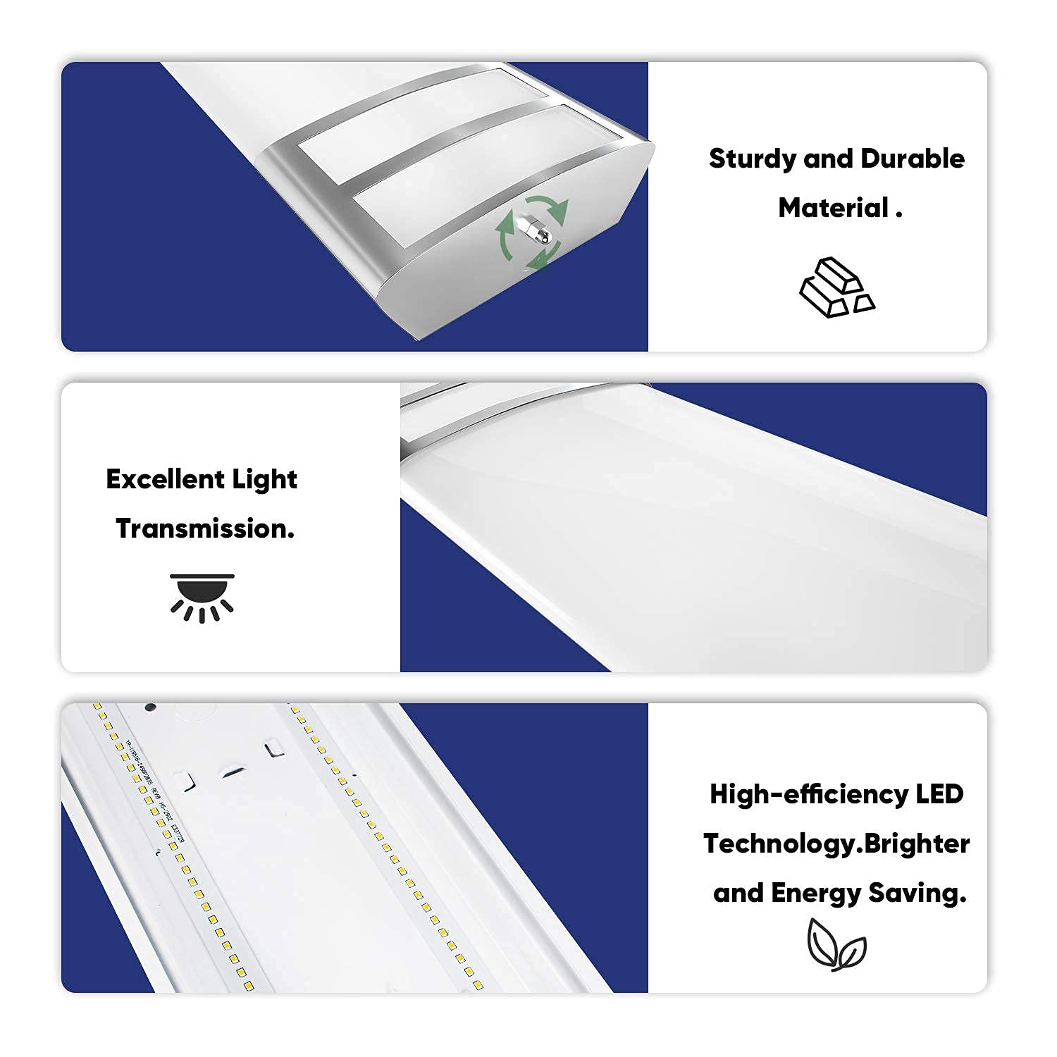 ANTLUX 4ft LED Flush Mount Linear Lights 40W 4500lm Kitchen Light Fixtures, 4000K, 4 Foot led Kitchen Ceiling Light fixtures for Living Room, Laundry, Replace for Fluorescent Version 2 Pack