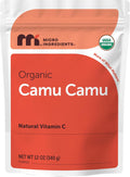 Micro Ingredients Organic Camu Camu Powder, 12 oz | Freshly Harvested Berry Source | Source of Naturally Occurring Vitamin C | Non-GMO, Vegan Friendly