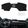 Dashboard Cover Mat Custom Fit for Mazda3 Hatchback, Sedan 2019-2024 2025 2026 (Without HUD) Dash Cover Nonslip Dash Mat Protector Sunshade No Glare Black