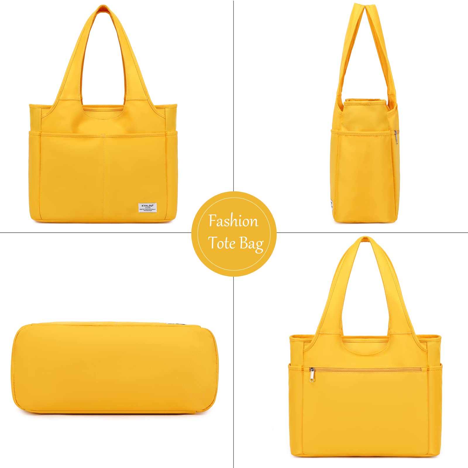 KYALOU Utility Large Tote Bag, Women Casual Shoulder Bags for Work School Gym Beach Travel Shopping Grocery | Utility
