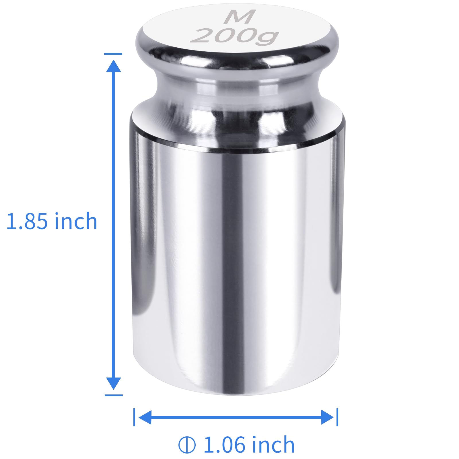 QP Calibration Weights, 50 Gram Scale Weights, OIML Class M1 High Precision Stainless Steel Scale Balance Weights with Chrome Finish, Calibration Weights for Digital Scale, Kitchen Scale, Pocket Scale