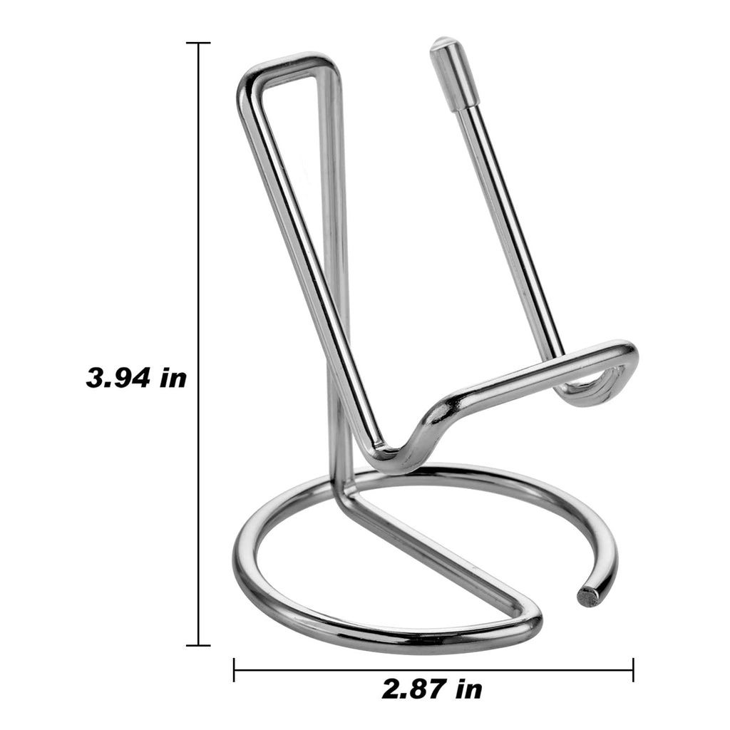 ROPOSY Cell Phone Stand for Desk, Cute Metal Black Cell Phone Stand Holder Desk Accessories, Compatible with All Mobile Phones, iPhone, iPad