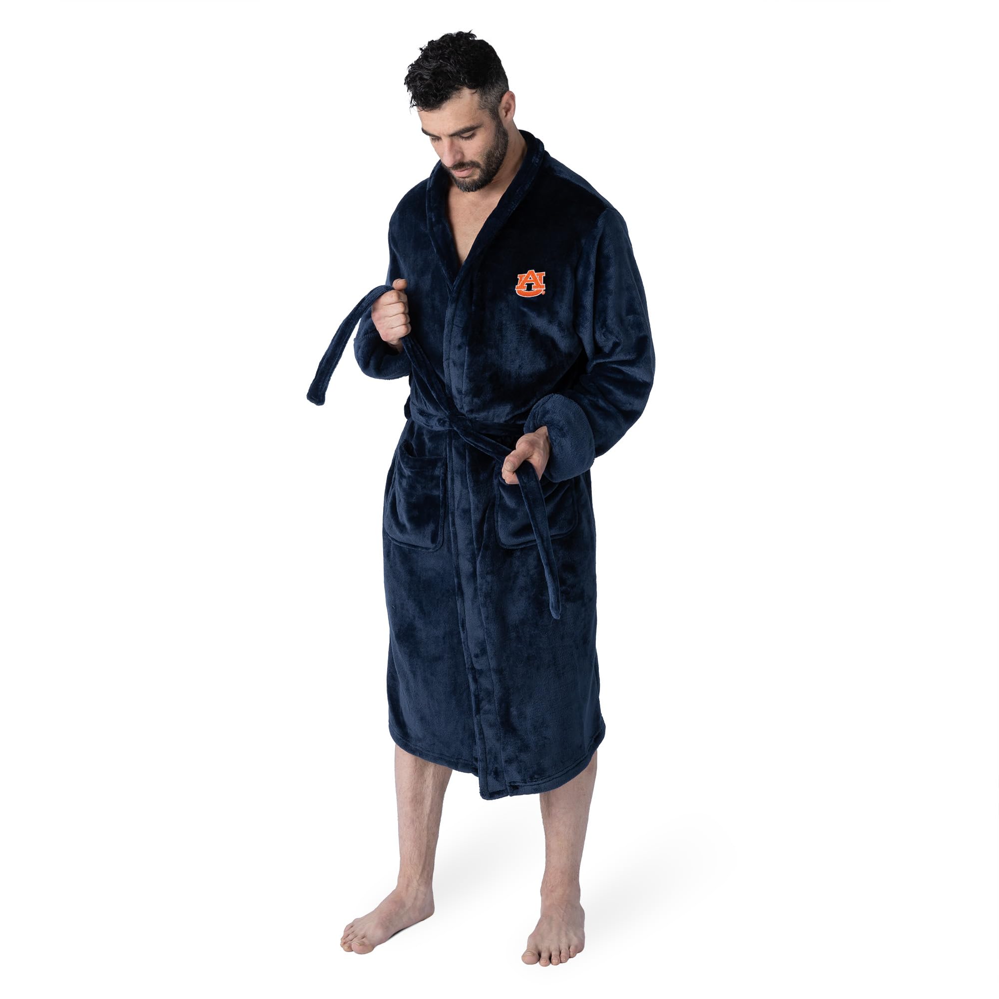 Northwest NCAA Adult Unisex Silk Touch Bathrobe, Officially Licensed Loungewear, Soft Plush Polyester