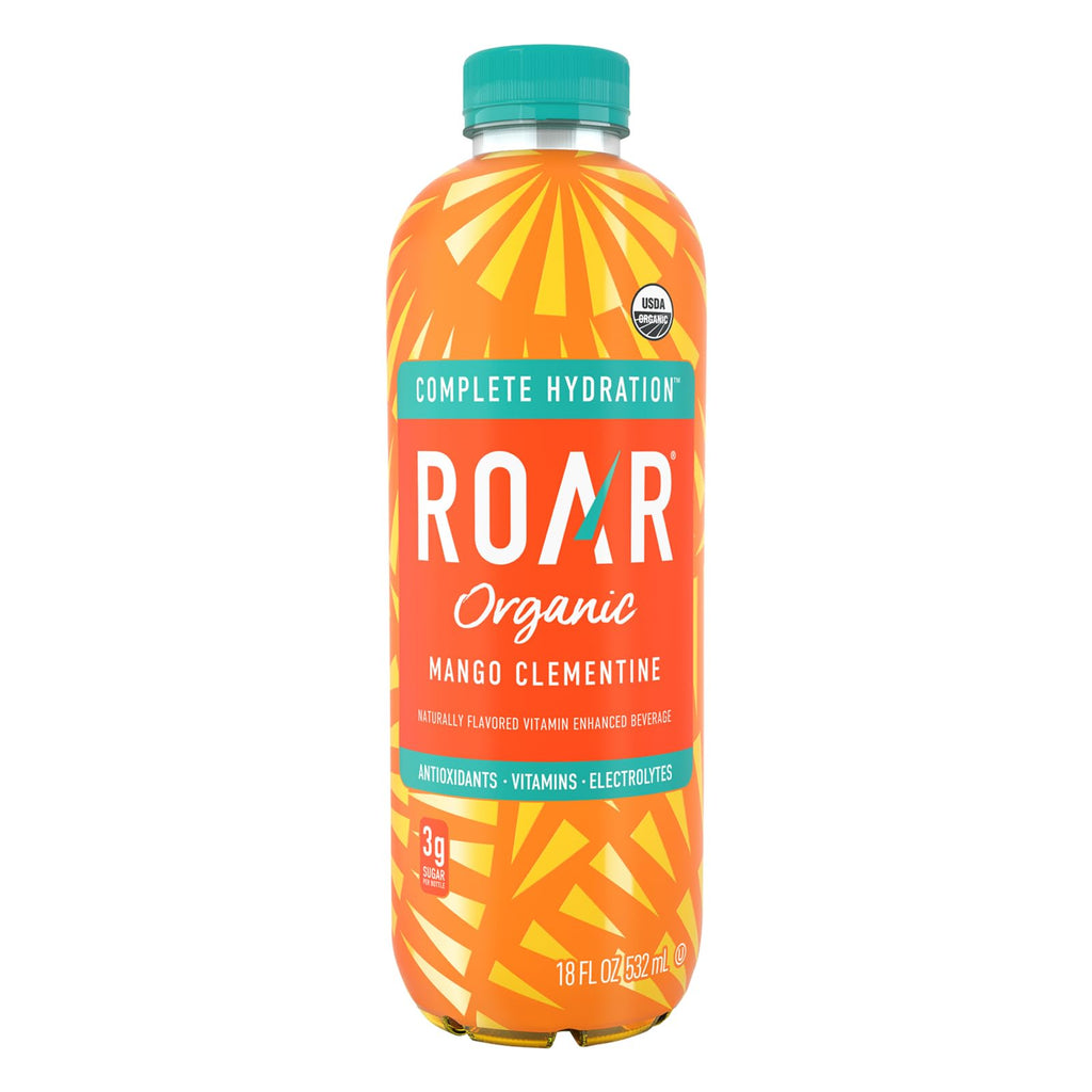 ROAR Complete Hydration Organic - Electrolyte Drinks Loaded with Vitamins C, B5, B12 - Non-GMO, Gluten-Free - Strawberry Lemonade - 12 pc