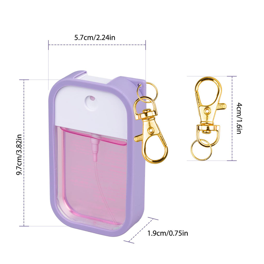 VANEST Silicone Case Compatible with Touchland Hand Sanitizer Spray, Protective Case with Keychain for Spray 1 fl oz