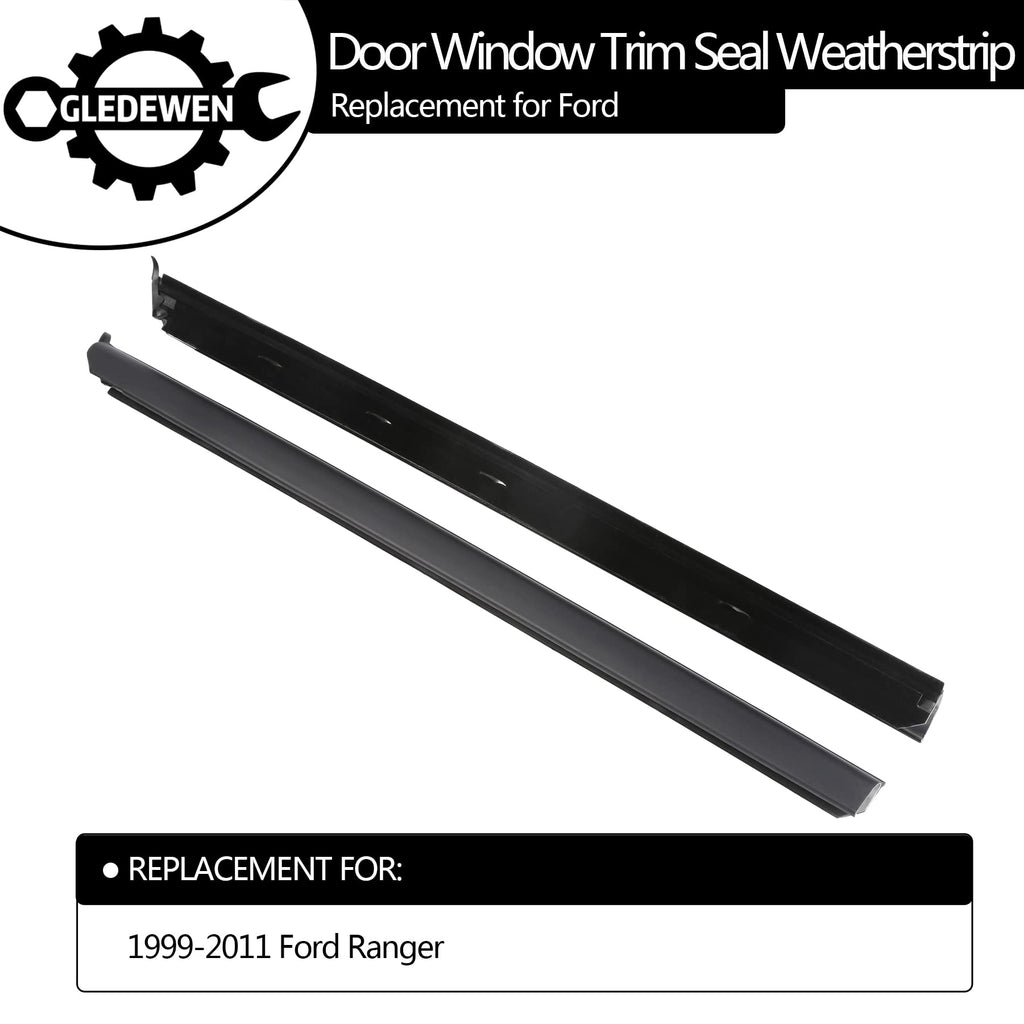 Window Trim Seal, Compatible with 1996-2002 Toyota 4Runner 4-Door, Window Molding Weather Stripping Belt Set, 68161-35010, 68162-35010, 68163-35010, 68164-35010, Door Weatherstrip Rubber Moulding 4PCS