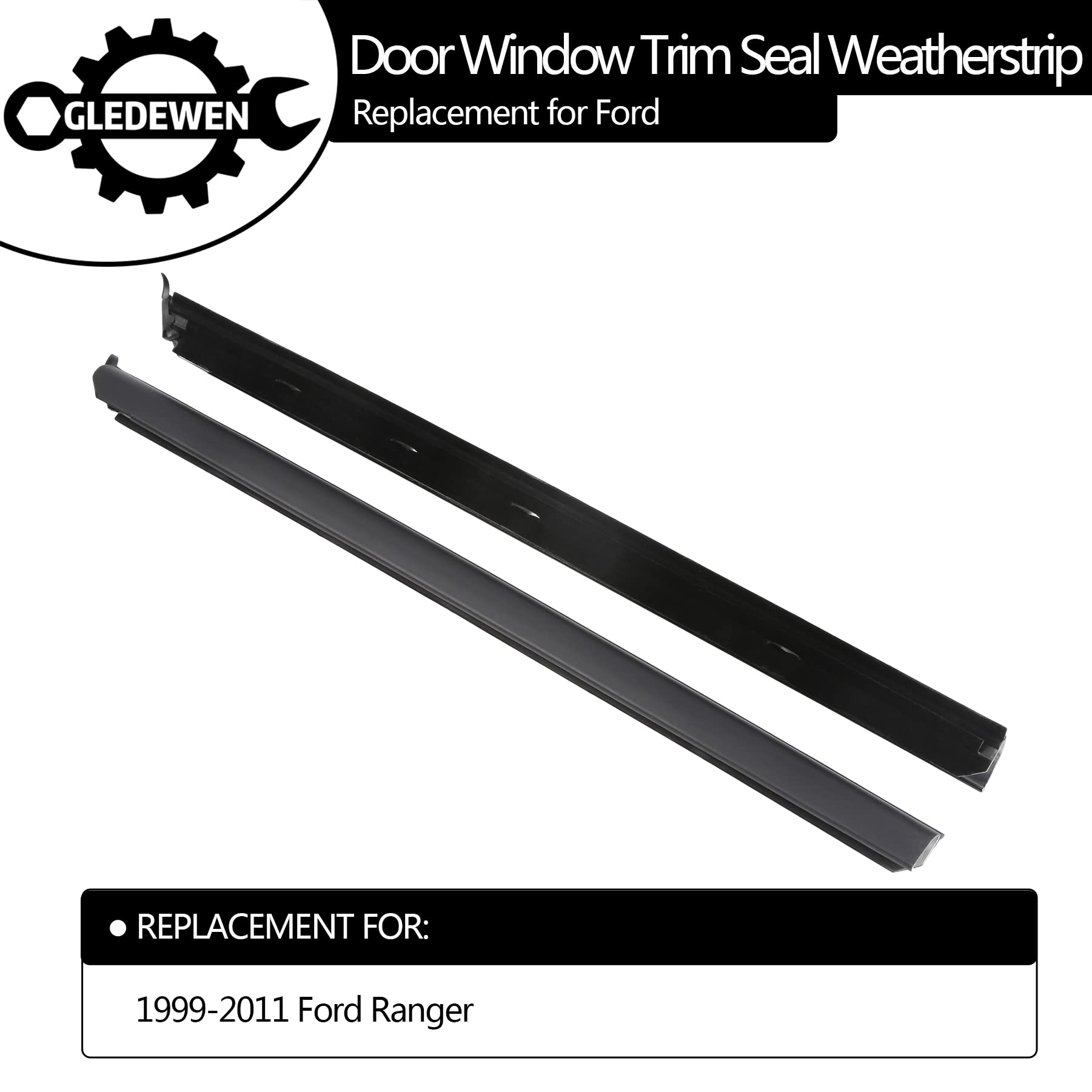 Window Trim Seal, Compatible with 1996-2002 Toyota 4Runner 4-Door, Window Molding Weather Stripping Belt Set, 68161-35010, 68162-35010, 68163-35010, 68164-35010, Door Weatherstrip Rubber Moulding 4PCS