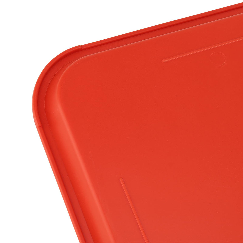 ZOENHOU 6 Pack 14 x 10 Inch Fast Food Tray, Rectangular Cafeteria Serving Trays, Plastic Trays for Food, Black