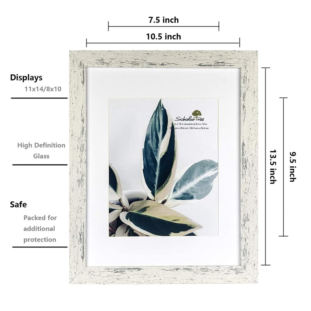 5x7 Picture Frame Gold, Display 5x7 without Mat or 4x6 with Mat, Wall Gallery Photo Frames