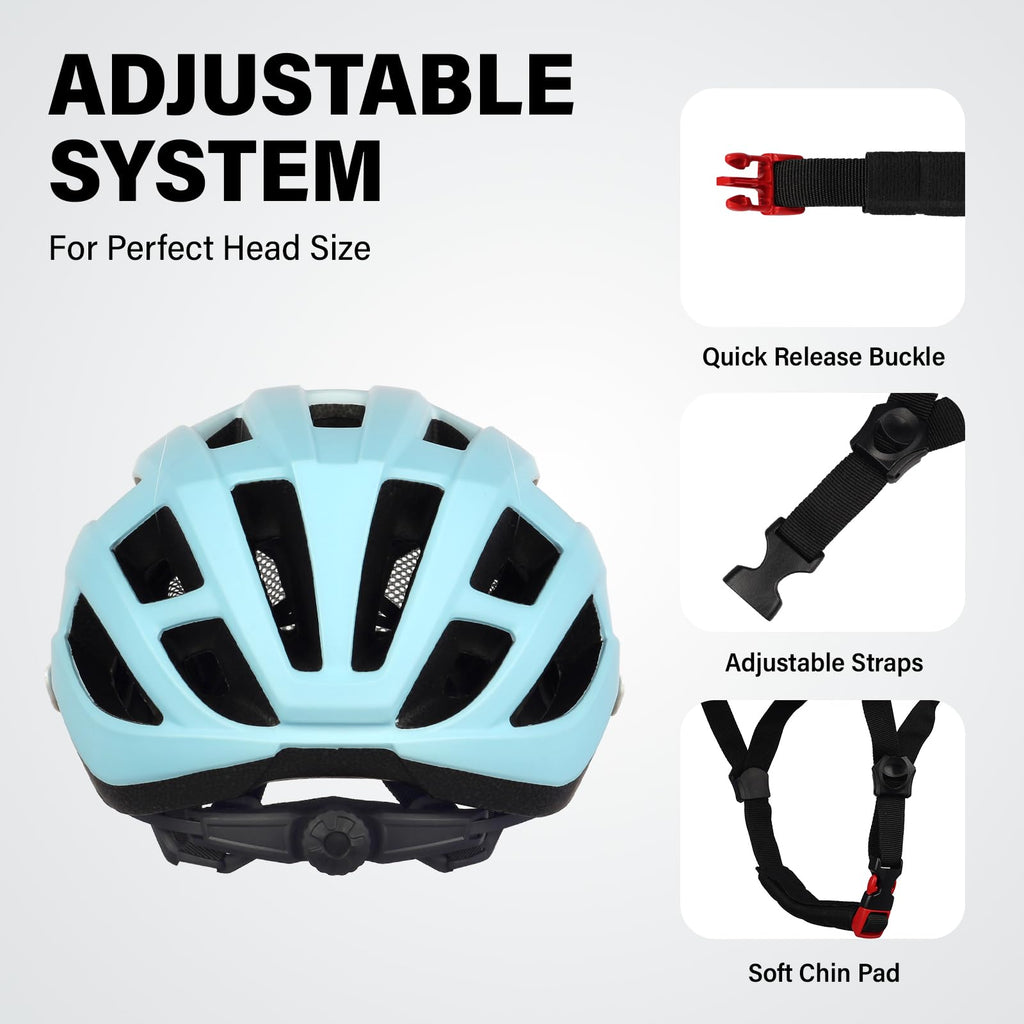 Youth Adult Road Bike Helmet, Men Women Adjustable Mountain Bicycle Helmet with Detachable Visor, 2 Sizes for Age 8-14+ Youth, Kids, Adult