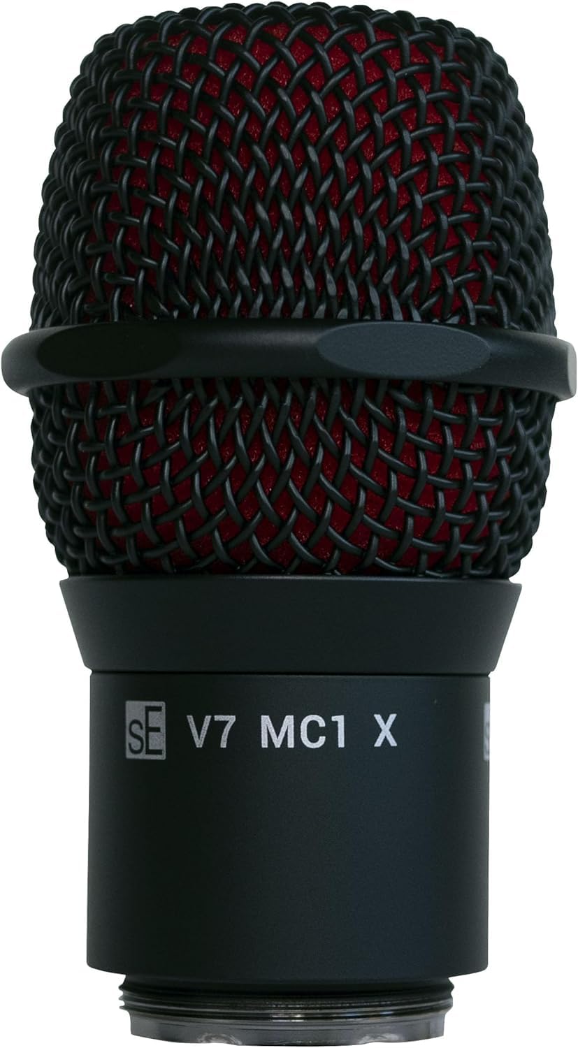 SE ELECTRONICS V7 MC1 Wireless Microphone Capsule - Compatible with Shure Wireless Transmitters - Professional Dynamic Microphone for Singing, Speech & Music Studio Recording (Black)