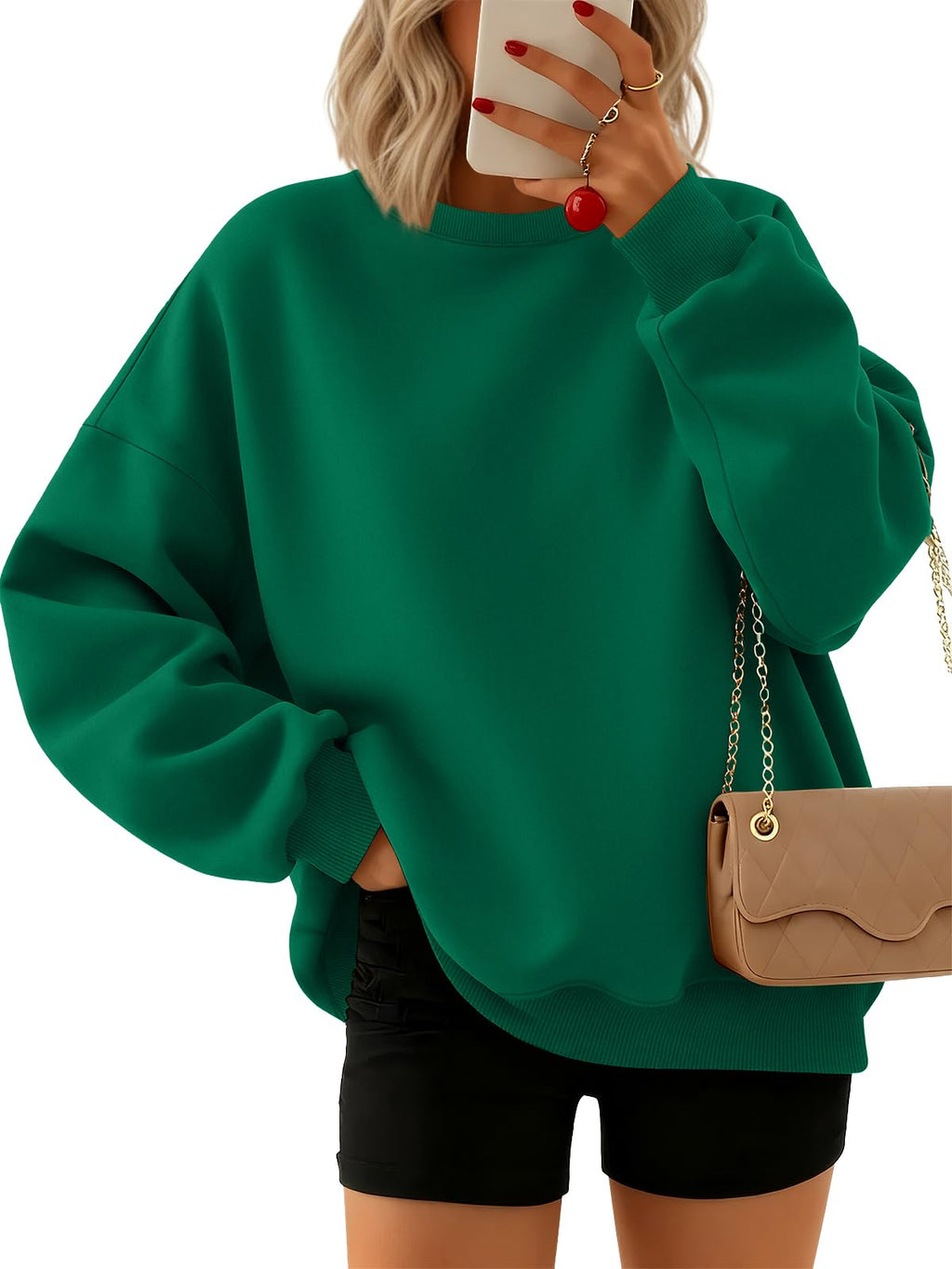 Trendy Queen Sweatshirts for Women Hoodies Oversized Crewneck Tops Sweaters Comfy Fall Winter Outfits Clothes 2026 Fashion