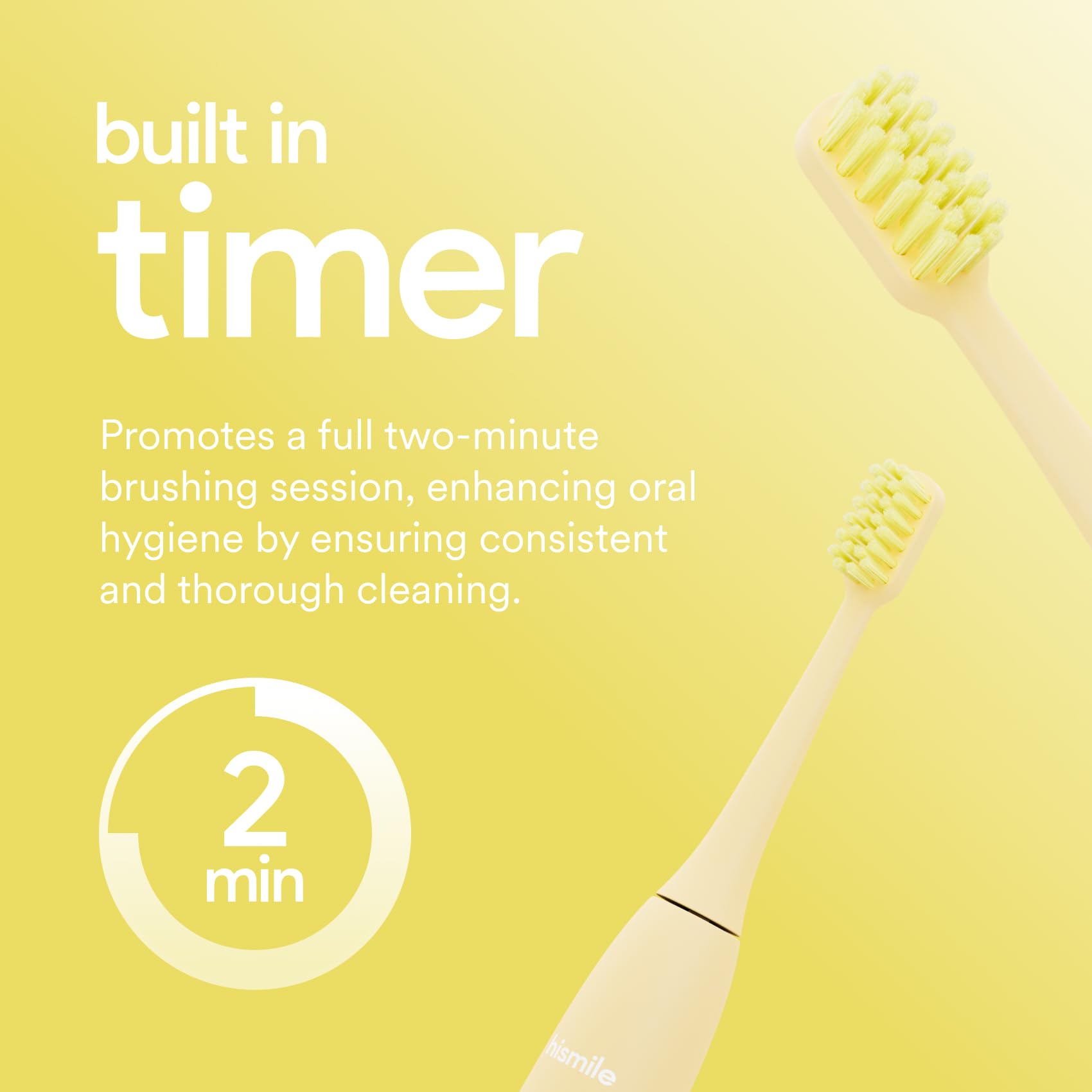HISMILE Electric Toothbrush, 3 Brushing Modes, Smart Timer, Rechargeable Electric Tooth Brush for Adults and Children, Soft-Tapered Bristles, Mode Memory (Green)