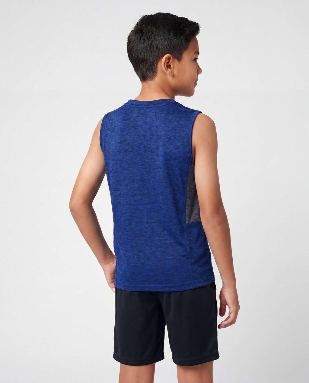 Real Essentials 5 Pack: Boys Dry-Fit Active Athletic Performance Tank Top